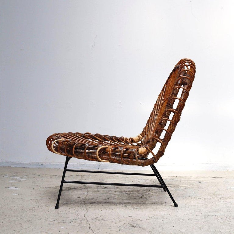 Mid-20th Century Wicker Basketware Lounge Chair by Janine Abraham and Dirk Jan Rol-2 For Sale