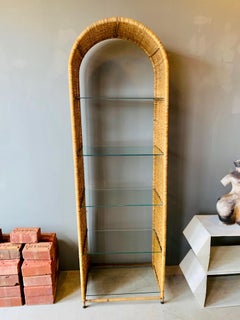 Wicker Bookshelf by Danny Ho Fong for Tropi-Cal
