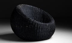 Wicker Bucket Chair, England, circa 1950