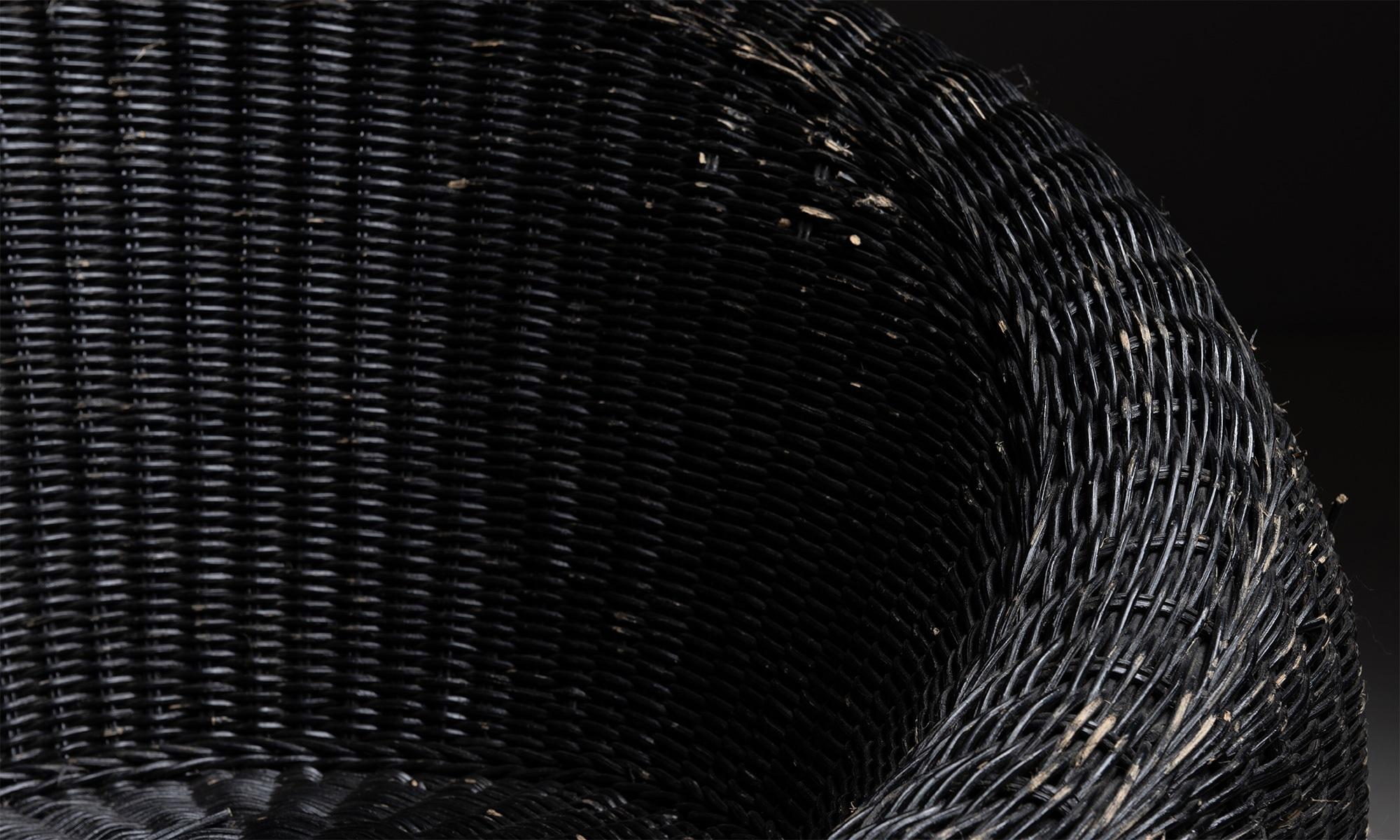 Wicker Bucket Chair, England, circa 1950 1
