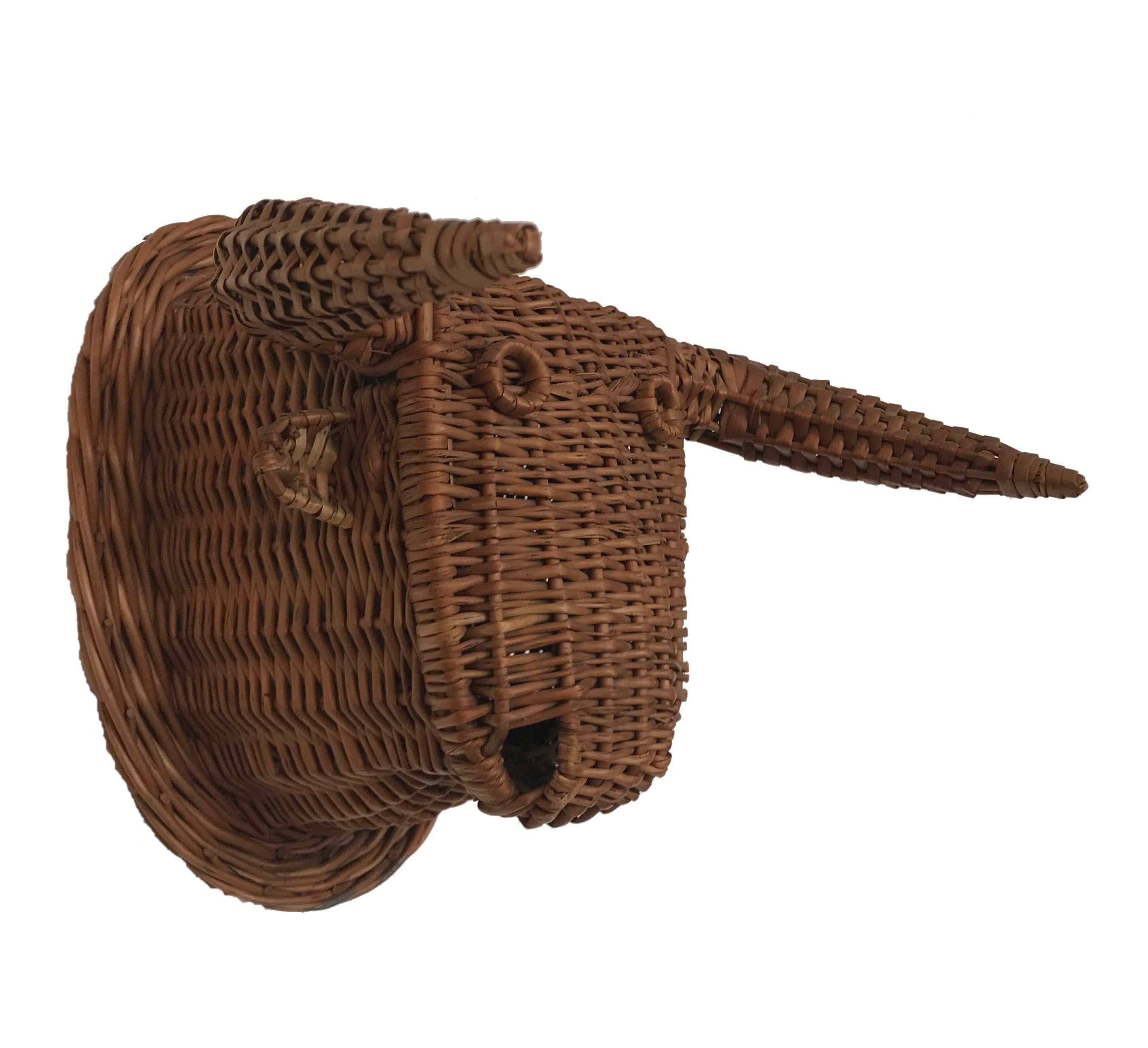 wicker animal heads