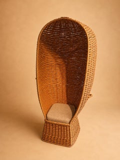 Wicker canopy chair