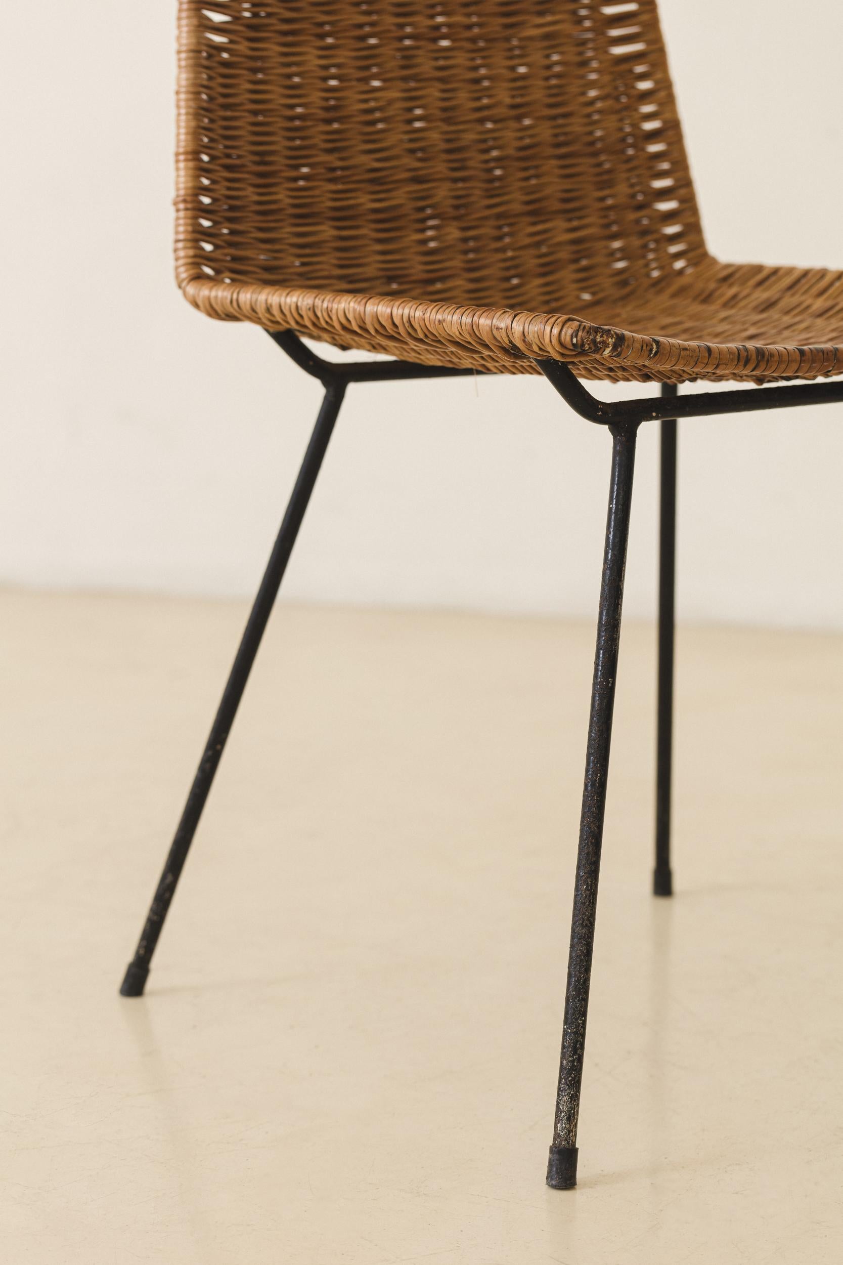 Wicker Chair, 1960s, Brazilian Mid-century Modern For Sale 5
