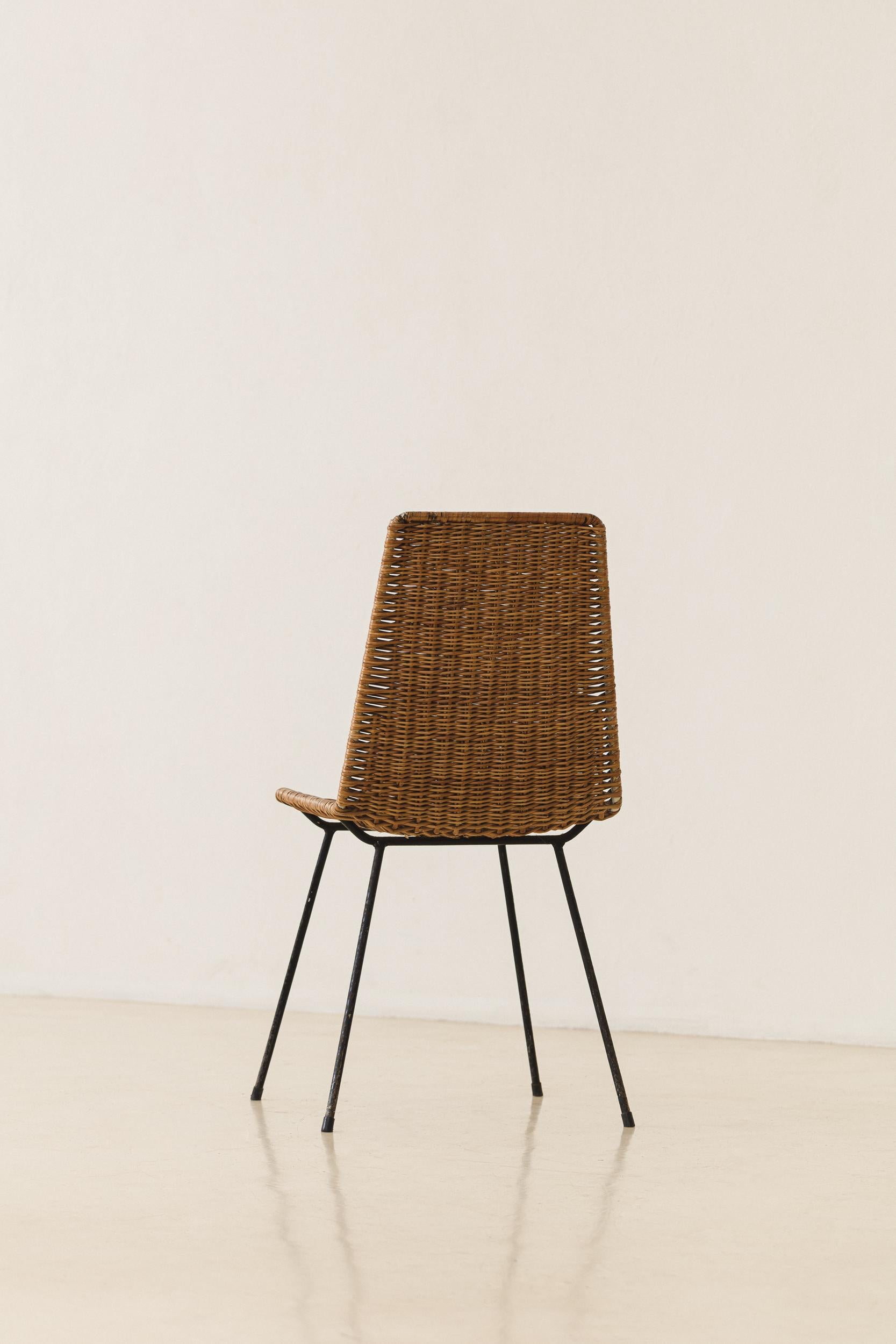 20th Century Wicker Chair, 1960s, Brazilian Mid-century Modern For Sale