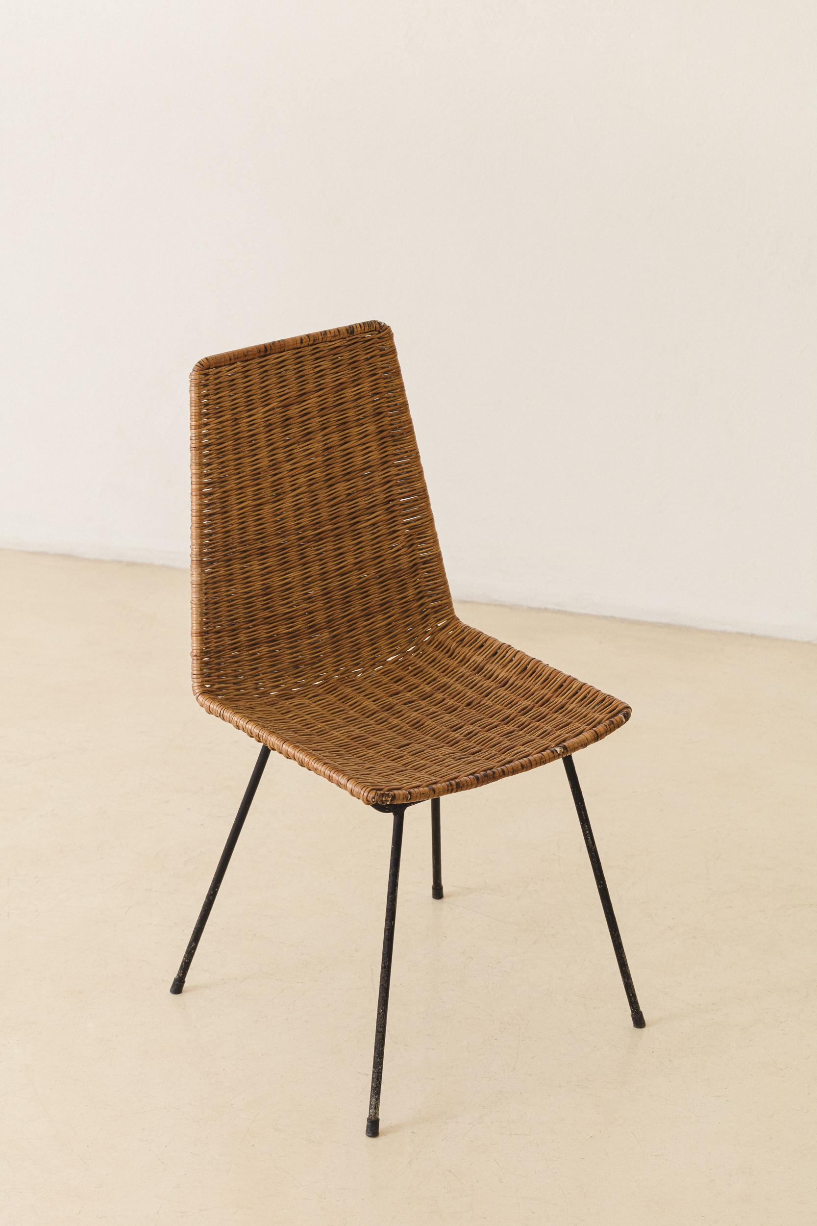 Wicker Chair, 1960s, Brazilian Mid-century Modern For Sale 2