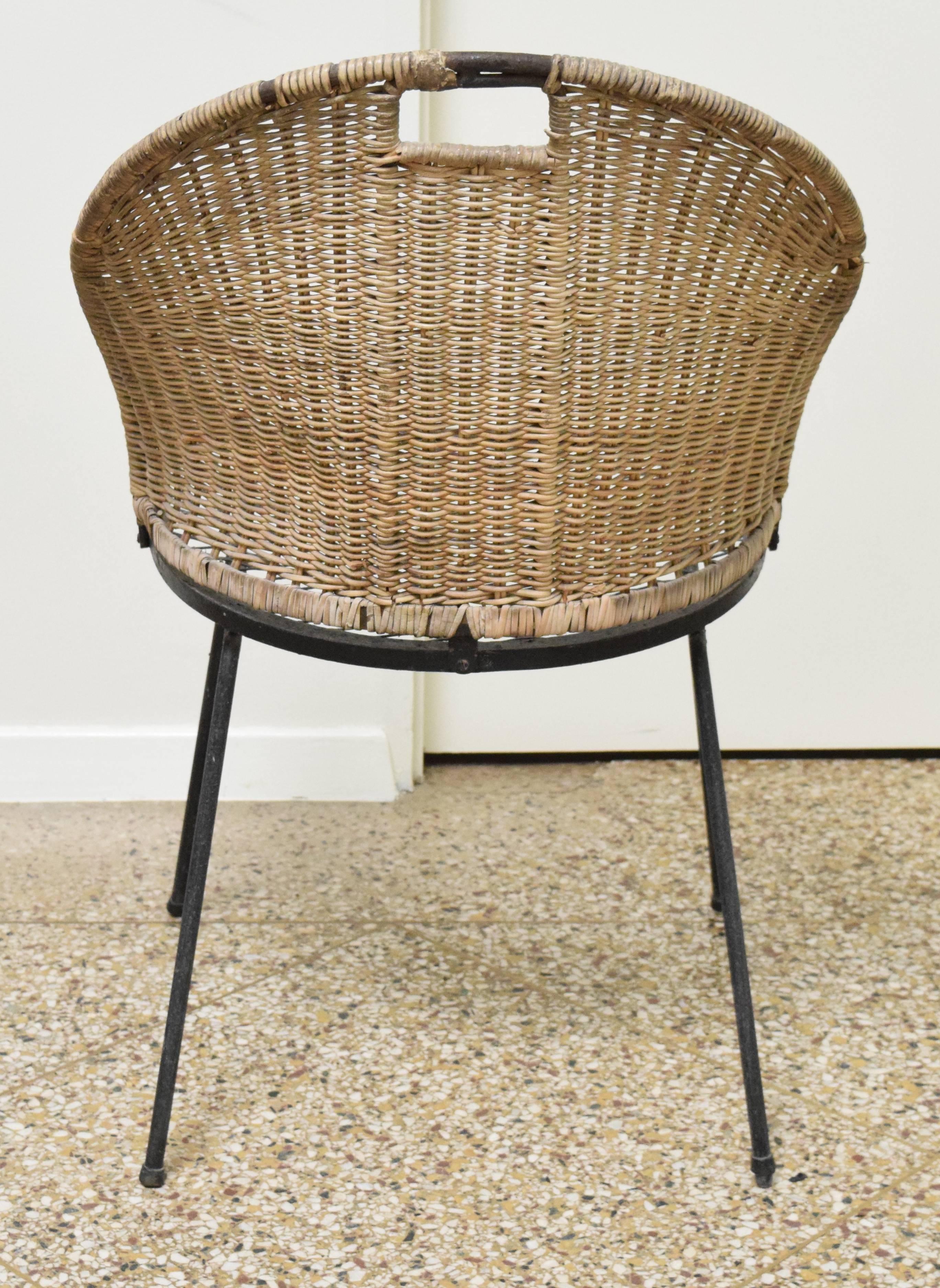 American Wicker Chair by Maurizio Tempestini for Salterini For Sale