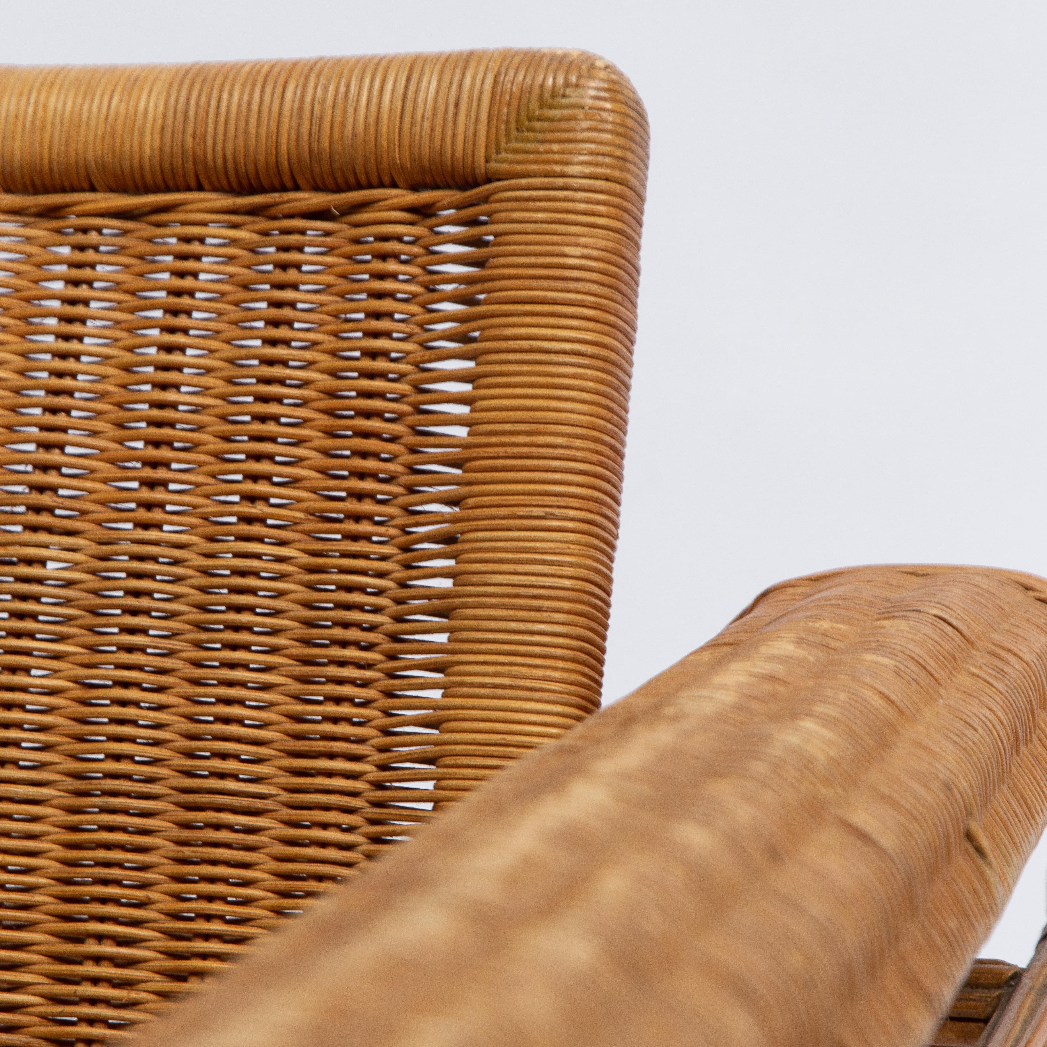 Wicker Chair, Inspired by Marcel Breuer's Wassily Chair, 1970s 2