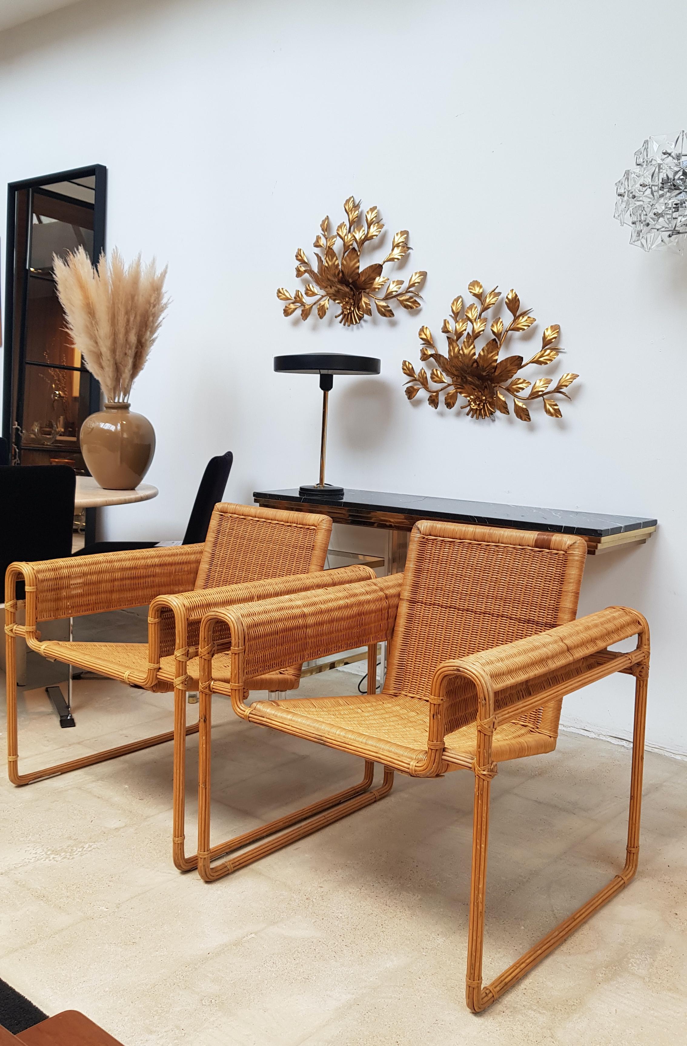 Wicker Chair, Inspired by Marcel Breuer's Wassily Chair, 1970s 4