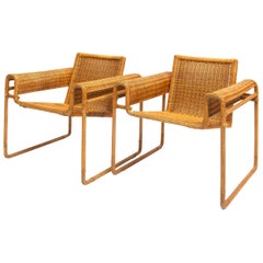 Wicker Chair, Inspired by the Wassily Chair, 1970s