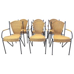Wicker Chairs by Frederick Weinberg, 1960s, Set of 6