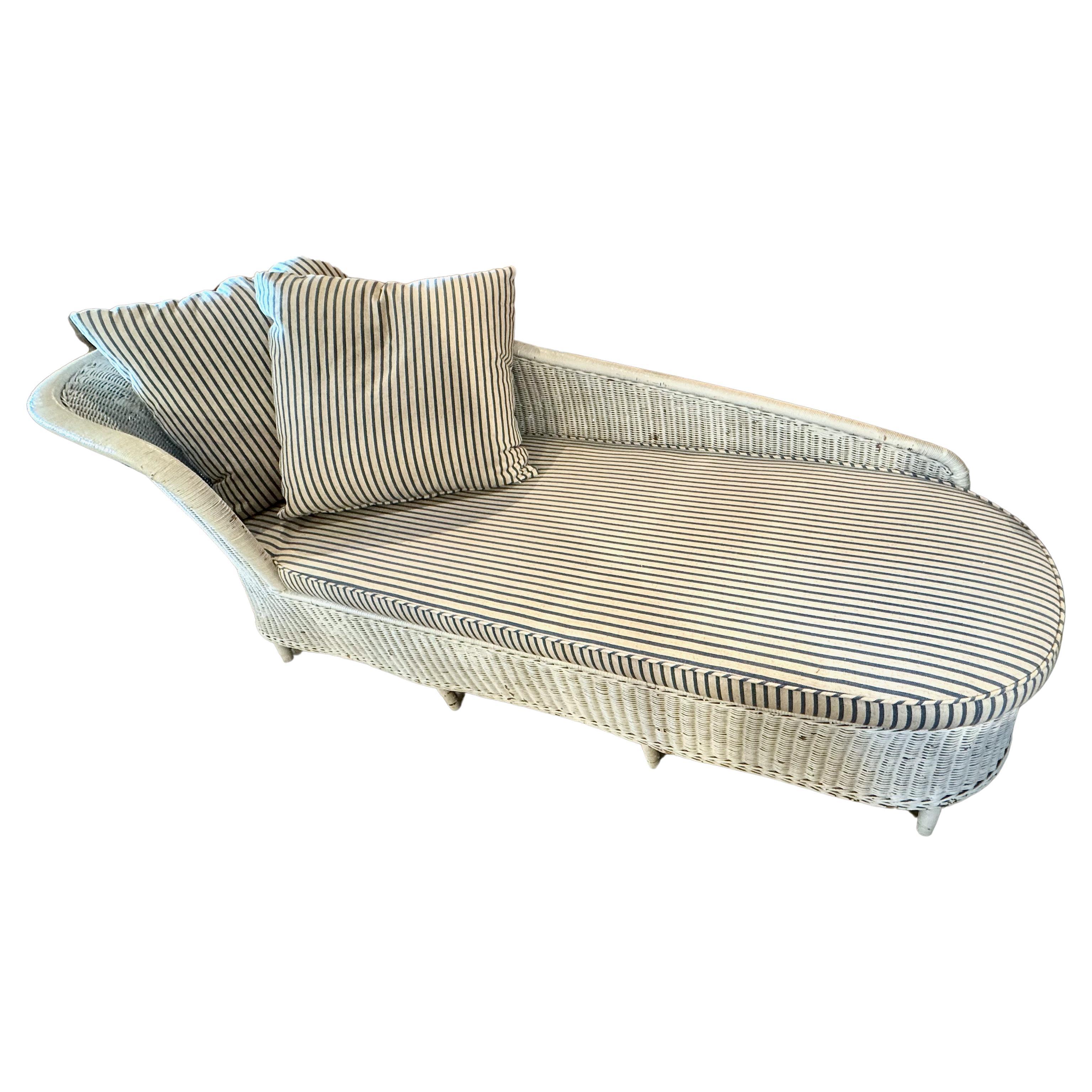 Art Déco Chaise Longue/letto da giorno in vimini, 1925 ca. - 1935 ca. in vendita