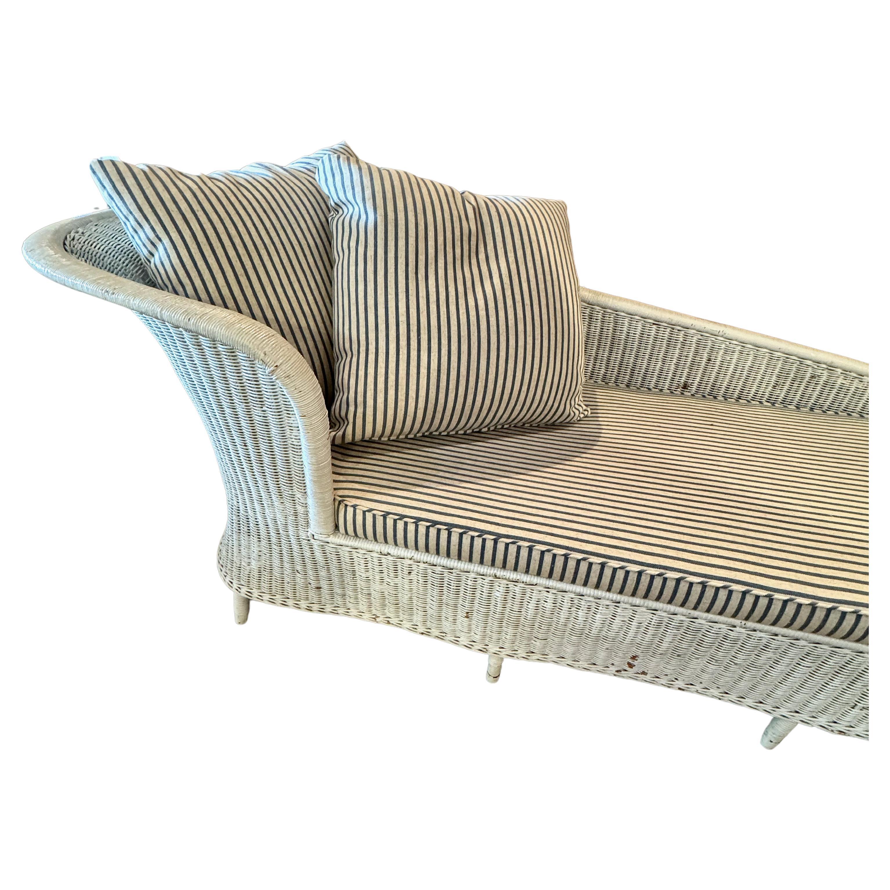 Americano Chaise Longue/letto da giorno in vimini, 1925 ca. - 1935 ca. in vendita