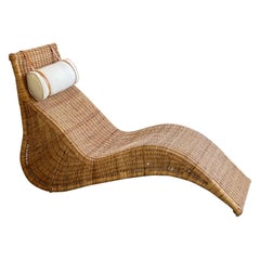Wicker Chaise Lounge
