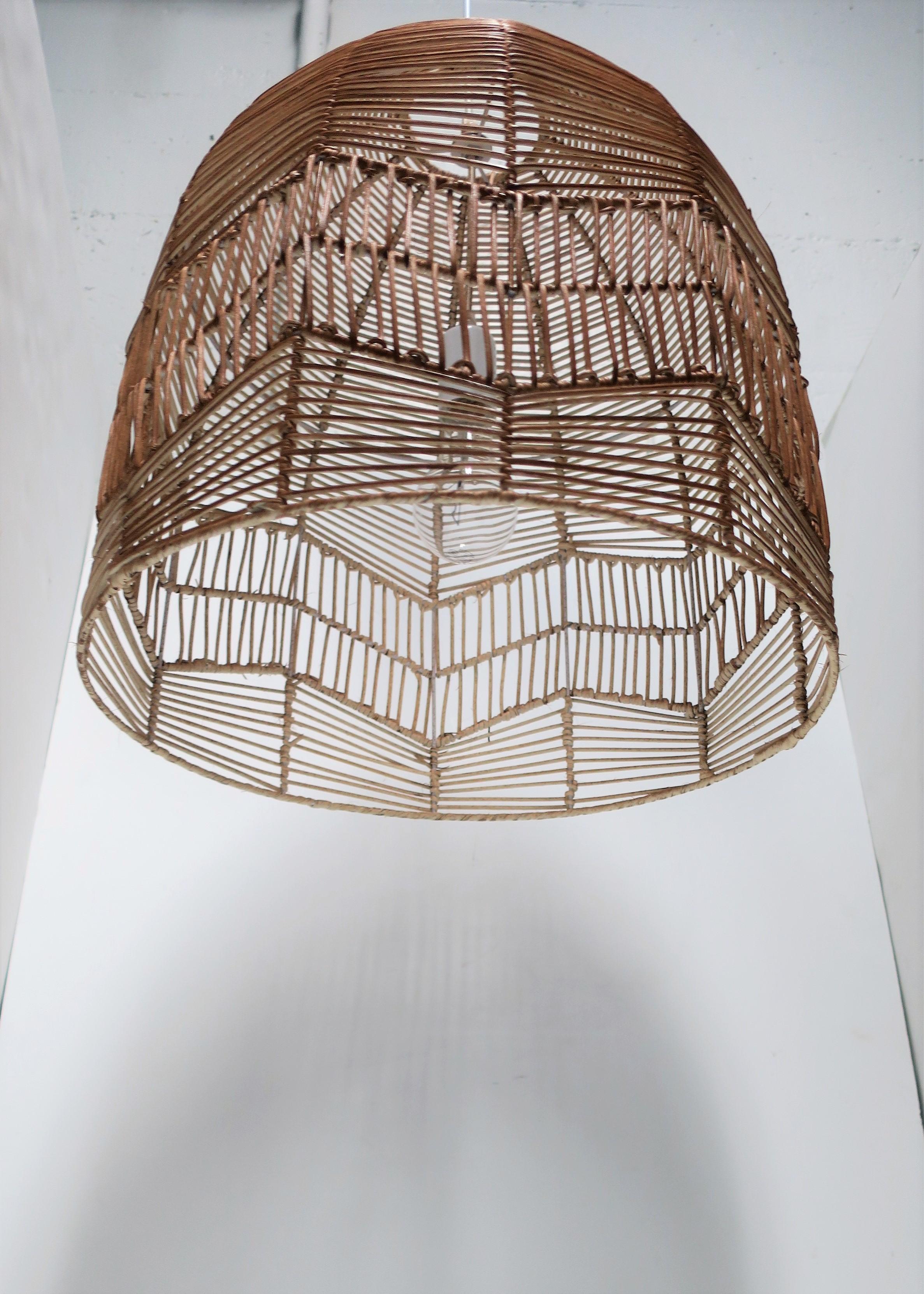 Wicker Rattan Chandelier Pendant Lamp Light 1