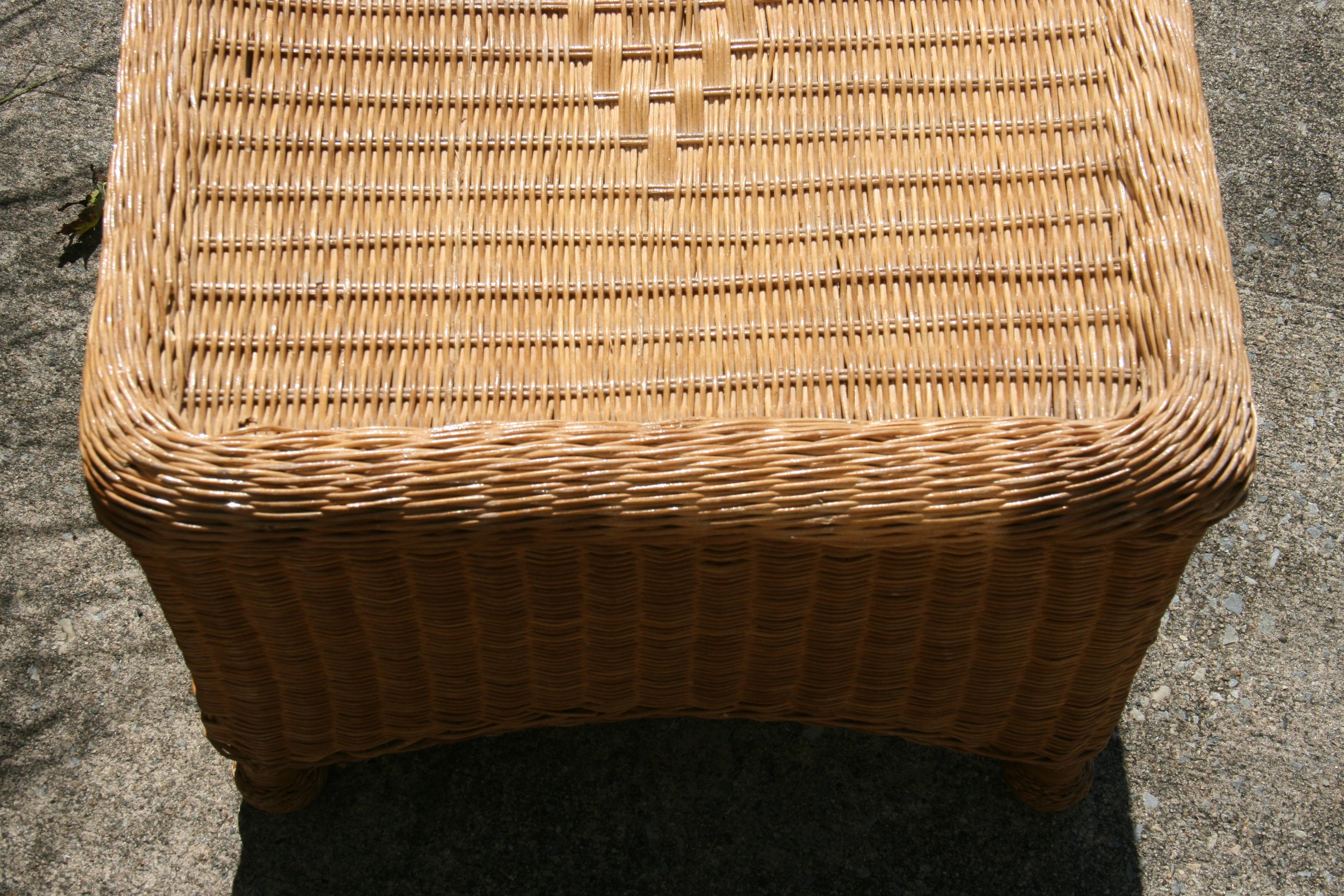Bamboo Wicker Coffee Table For Sale