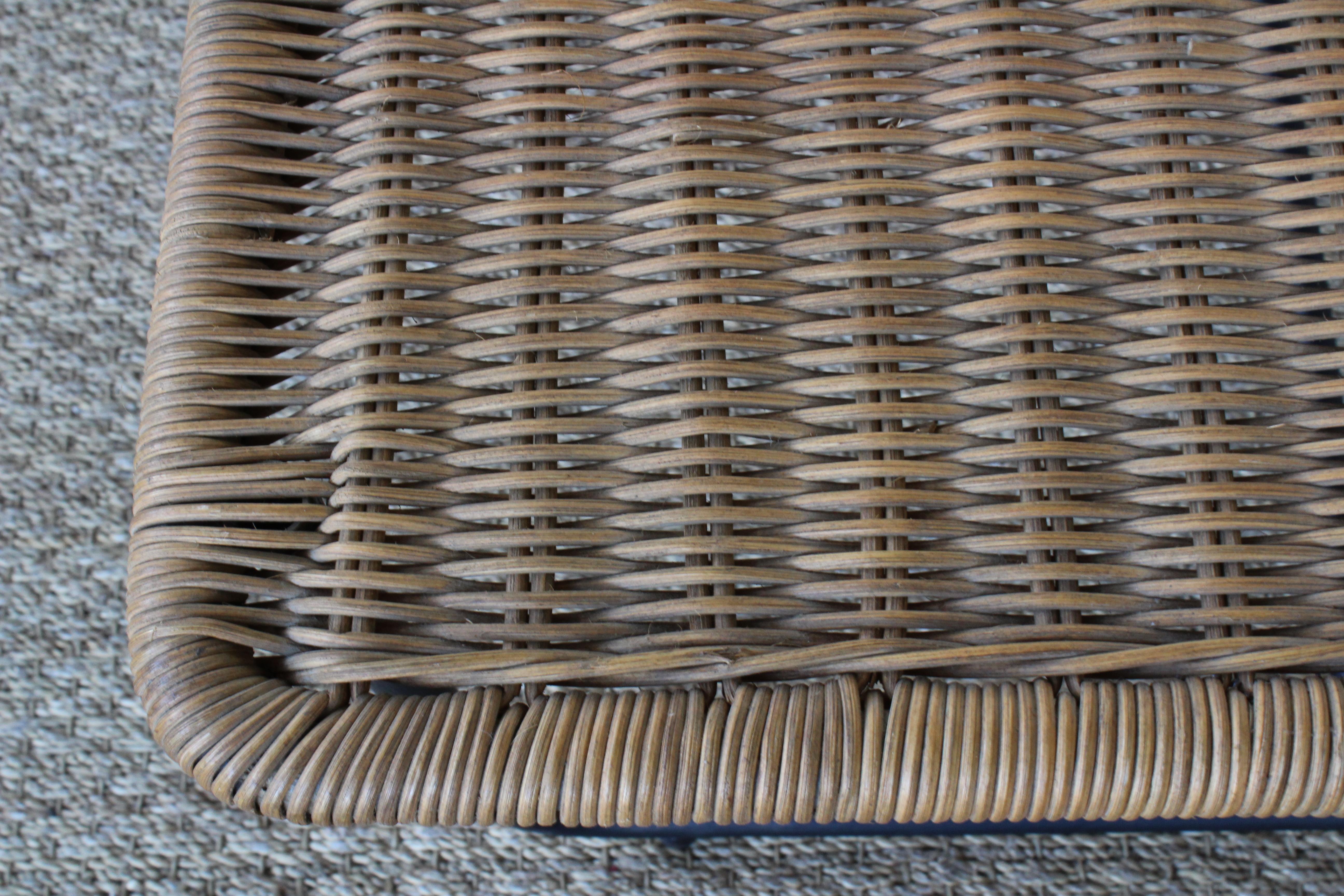 Wicker Coffee Table, U.S.A, 1950s In Good Condition In Los Angeles, CA