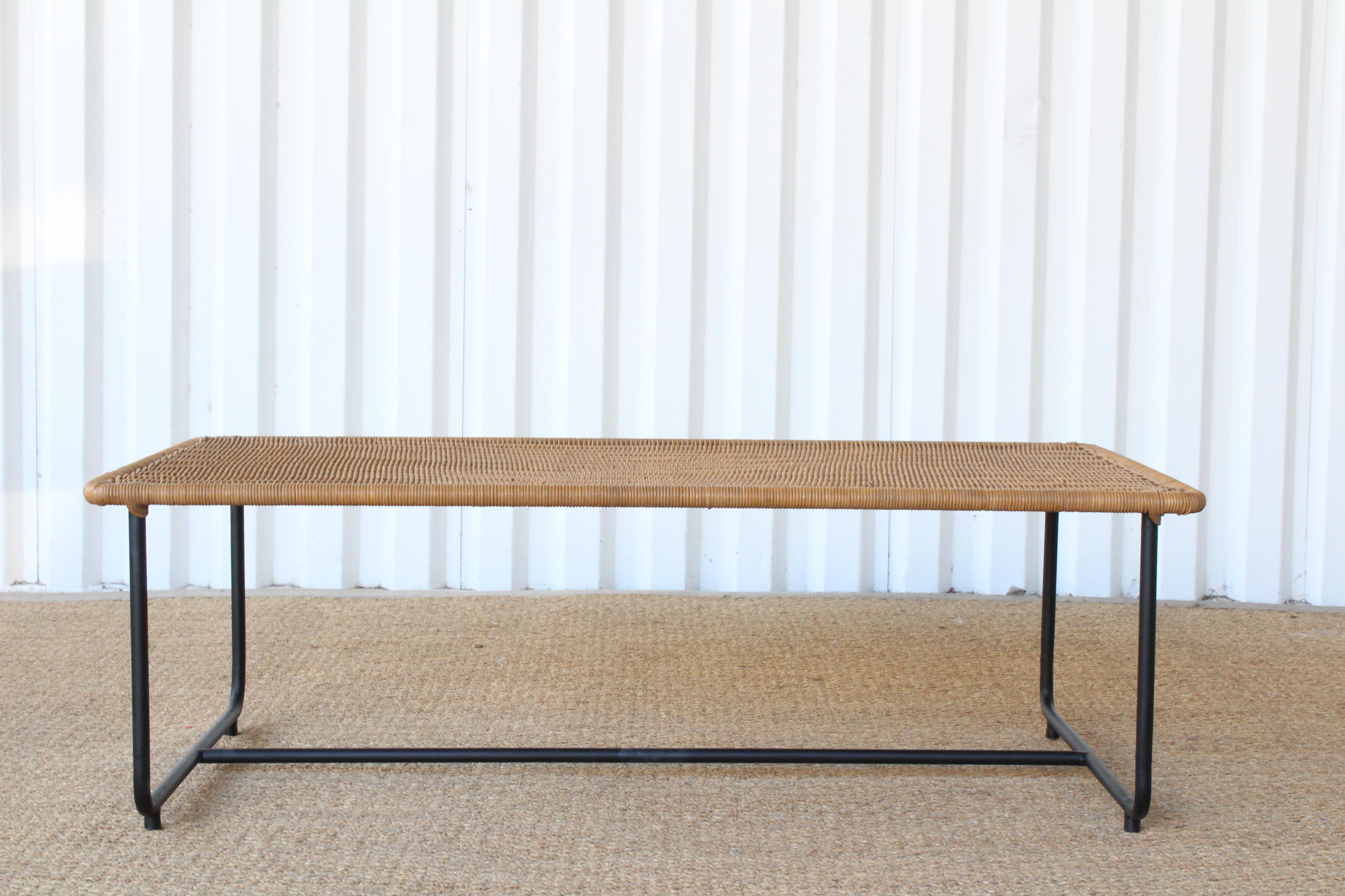 Wicker Coffee Table, U.S.A, 1950s 1