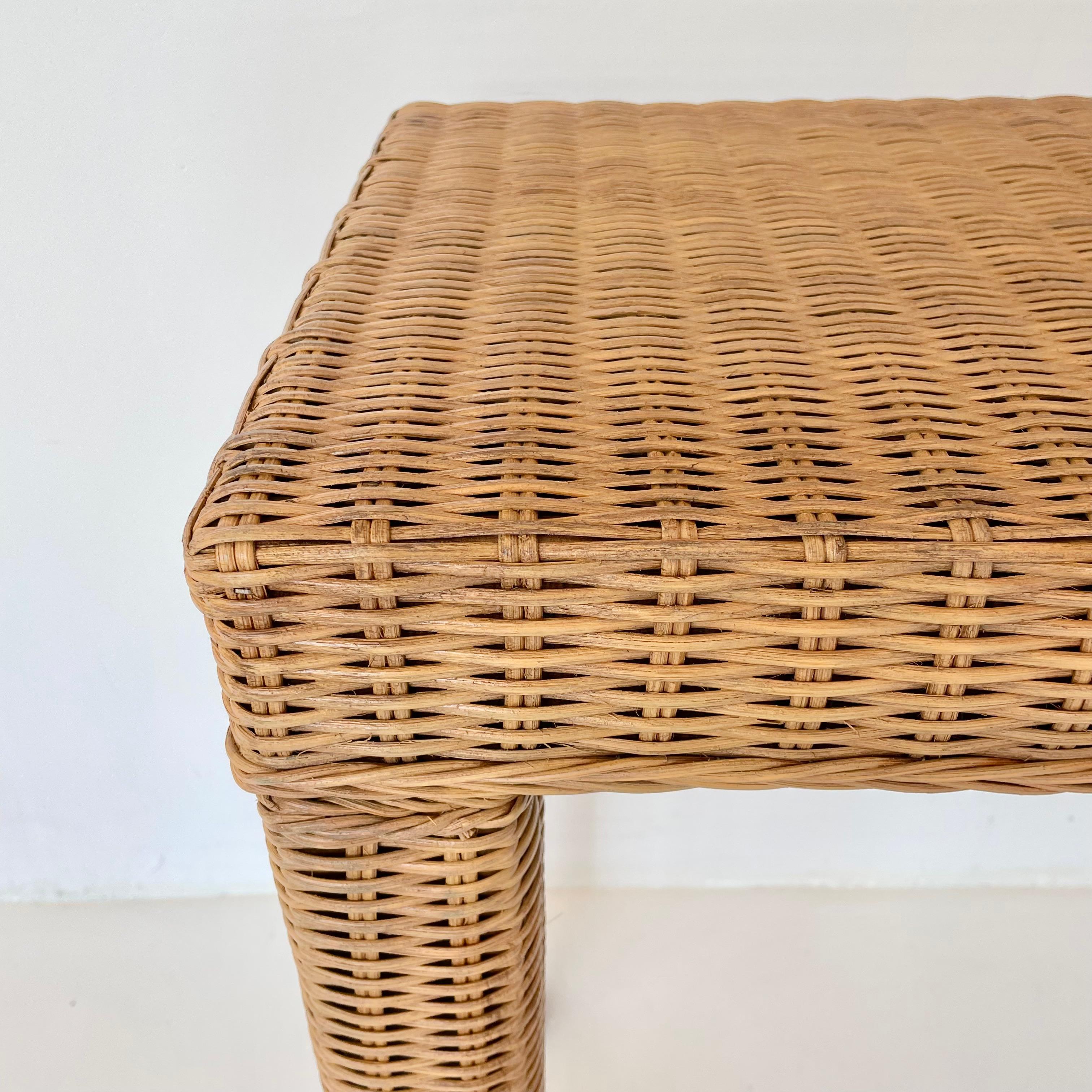 Late 20th Century Wicker Console Table