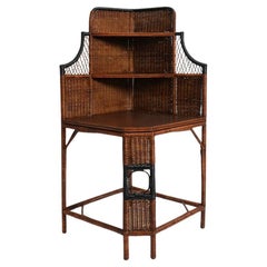 Wicker corner table, 1920s.