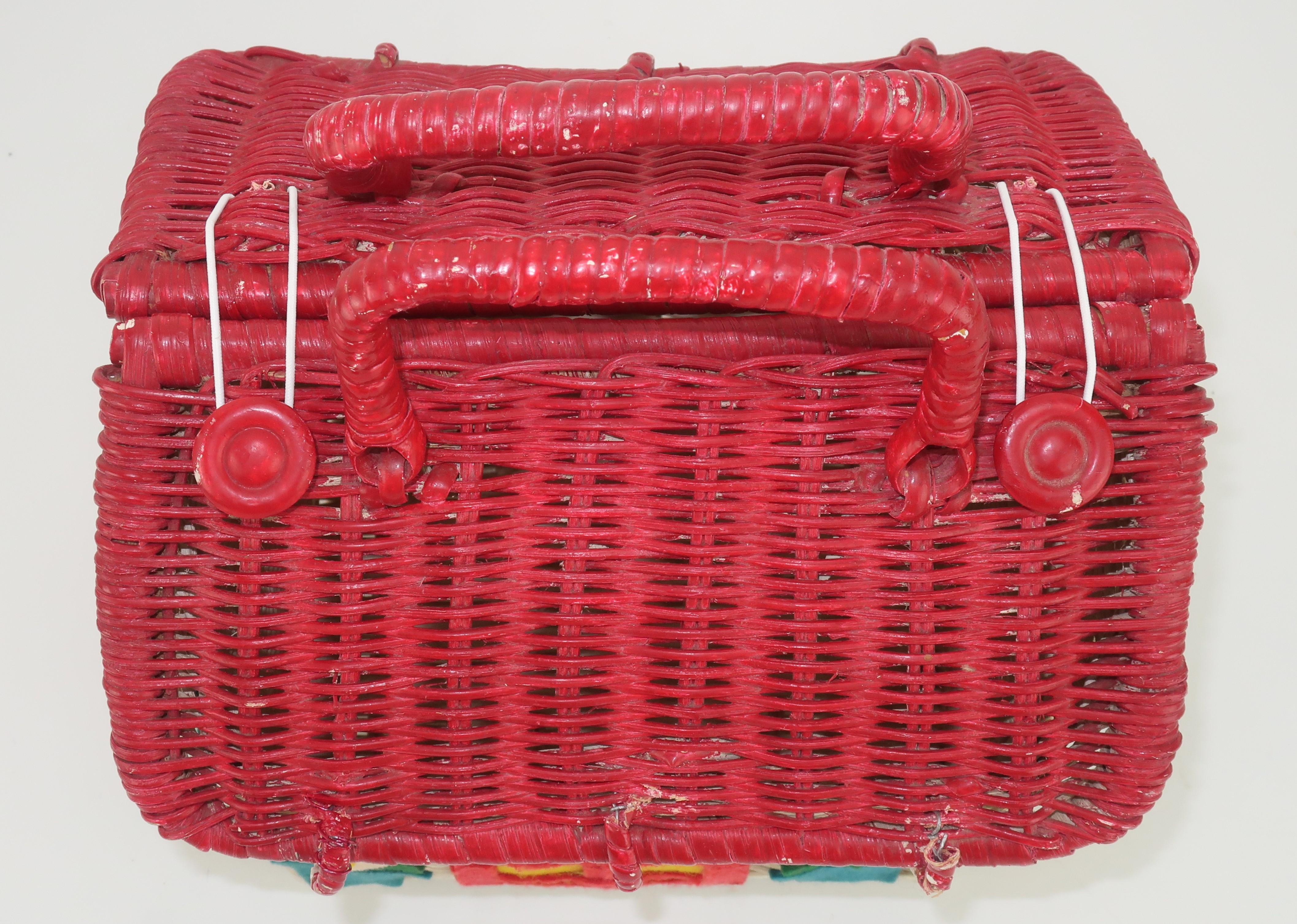 Wicker Cottage House Novelty Basket Handbag, 1950's 4