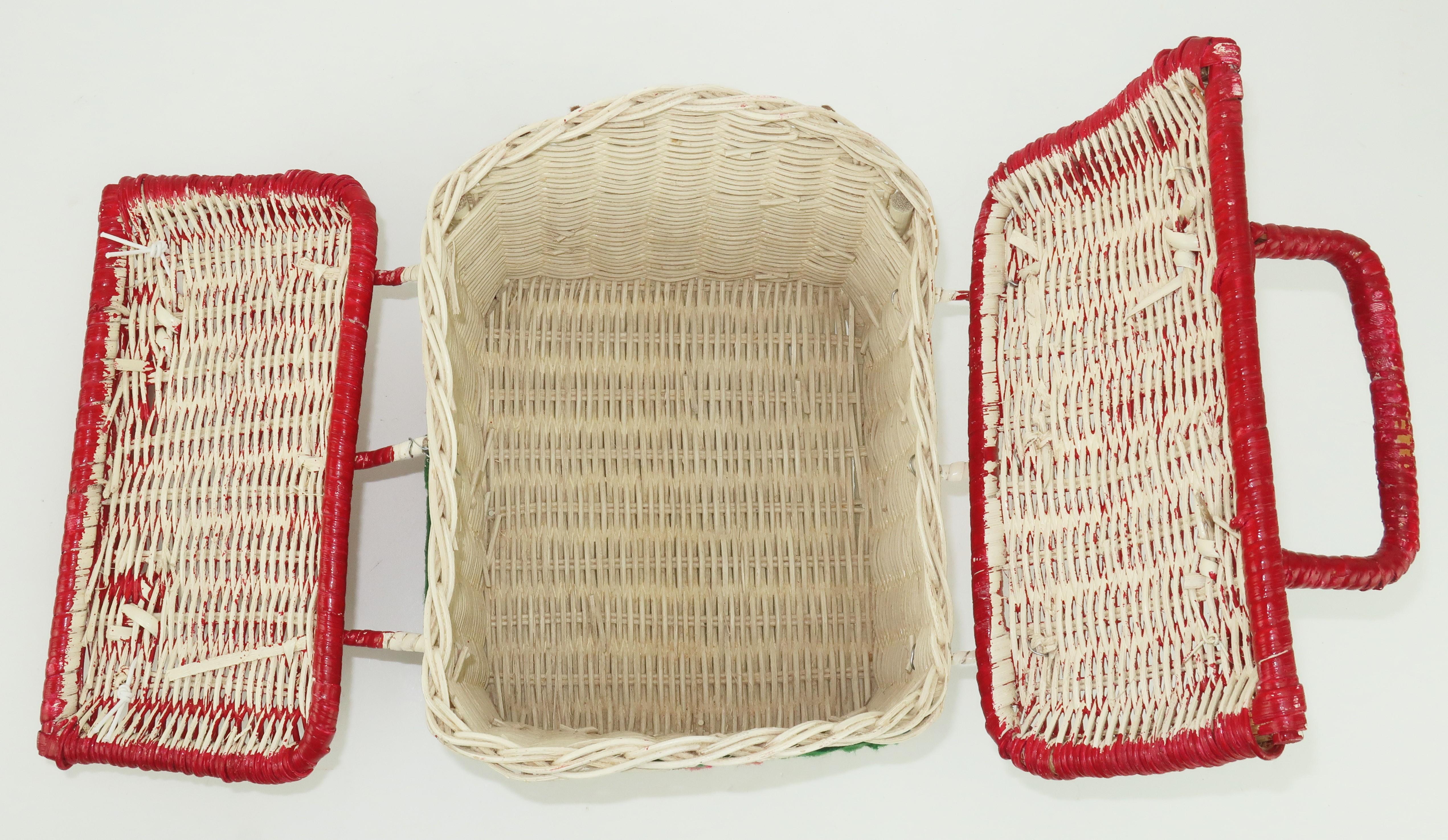 Wicker Cottage House Novelty Basket Handbag, 1950's 6