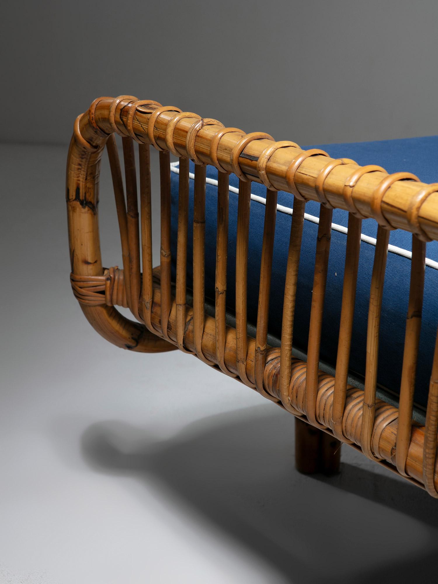 Letto da giorno in vimini di Tito Agnoli per Bonacina, Italia, anni '60 1