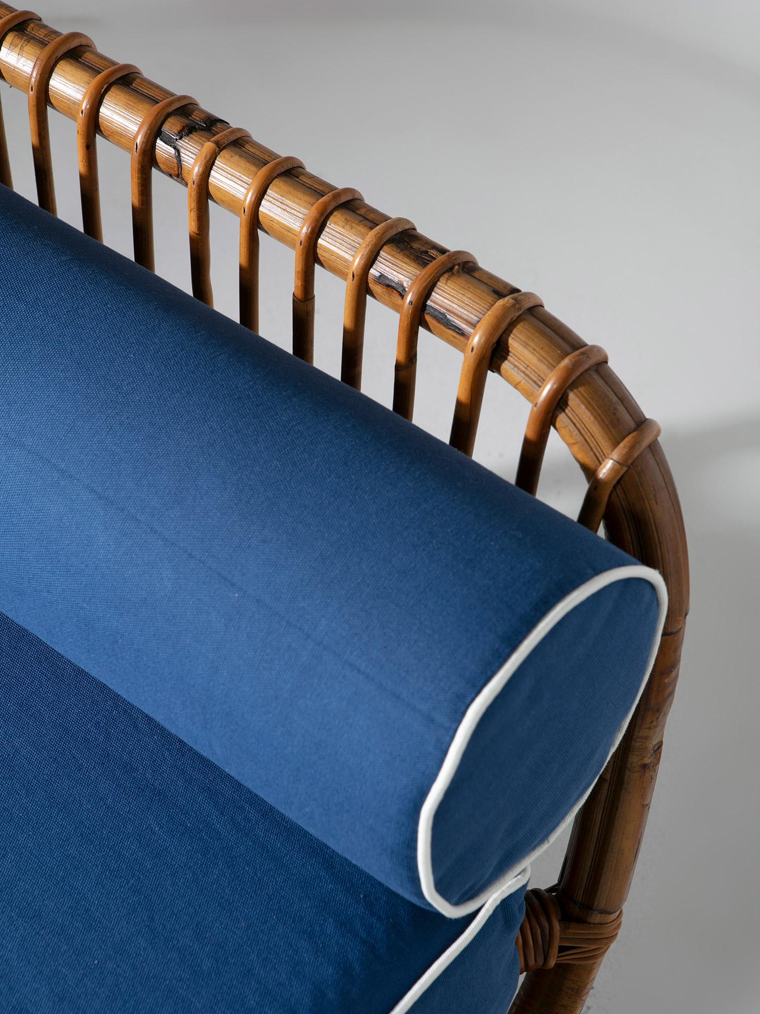 Letto da giorno in vimini di Tito Agnoli per Bonacina, Italia, anni '60 2