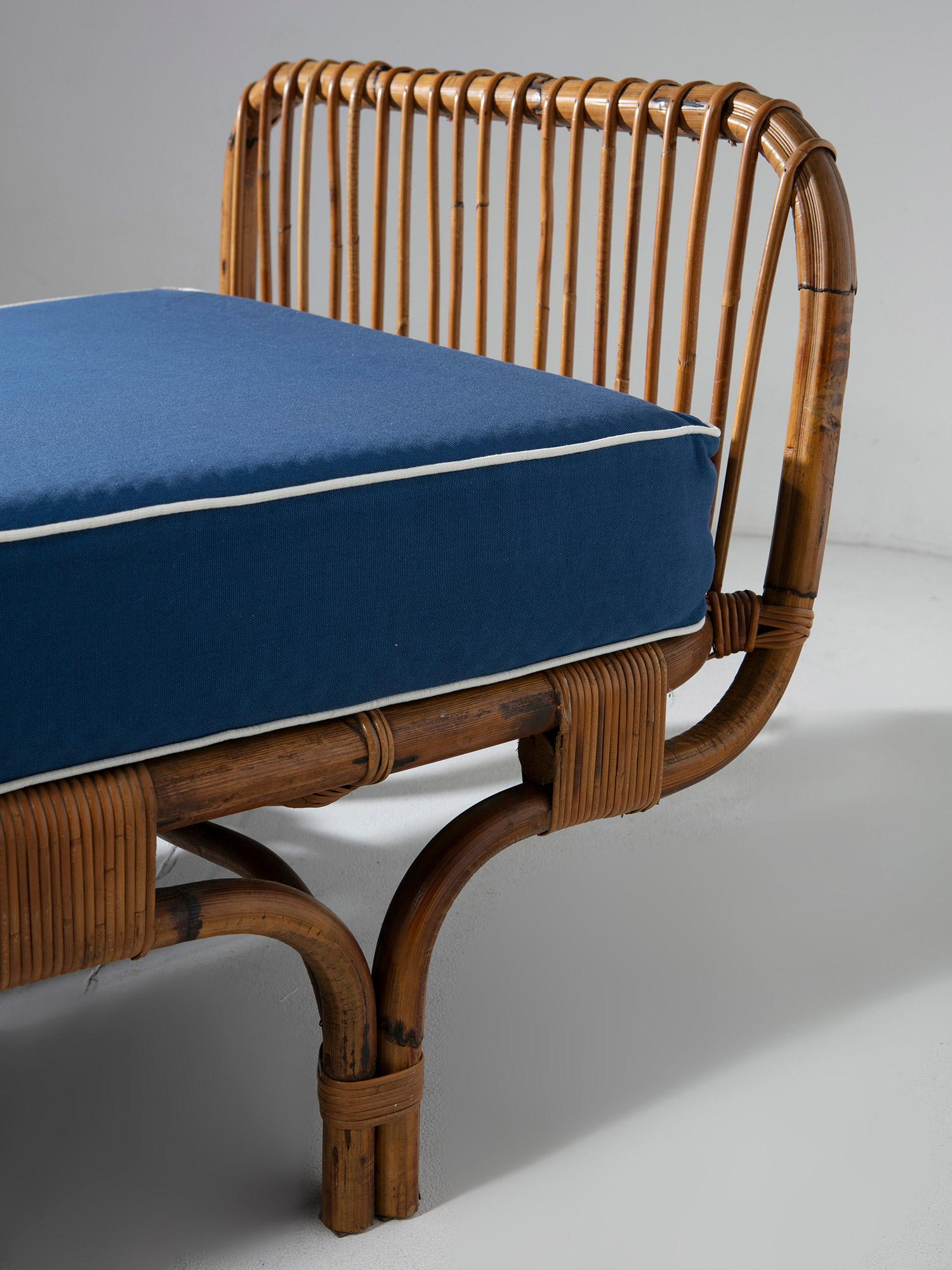 Letto da giorno in vimini di Tito Agnoli per Bonacina, Italia, anni '60 3