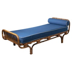 Letto da giorno in vimini di Tito Agnoli per Bonacina, Italia, anni '60