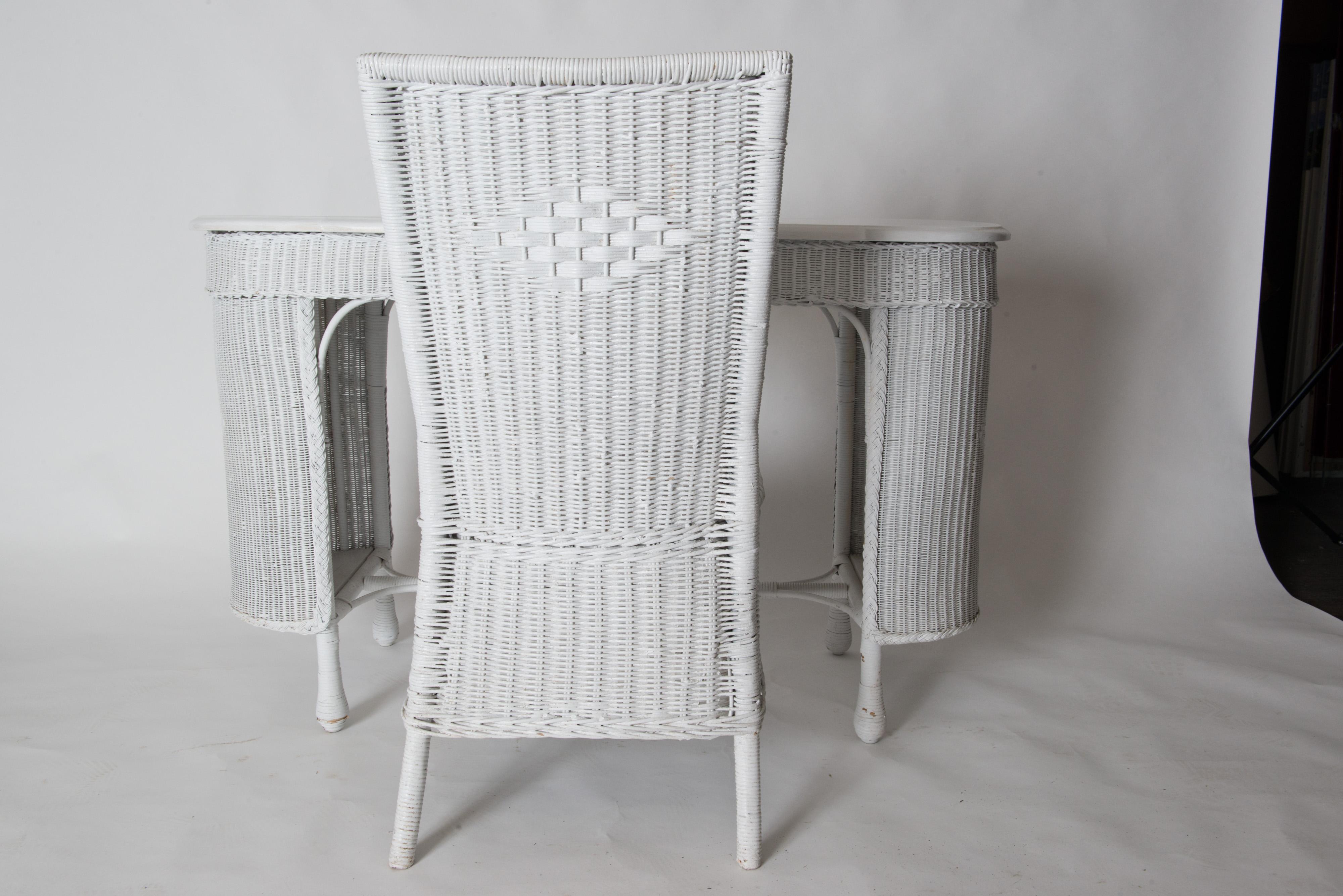 Wicker Desk & Chair 10