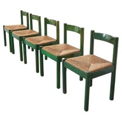 Wicker dining chairs, 1960s