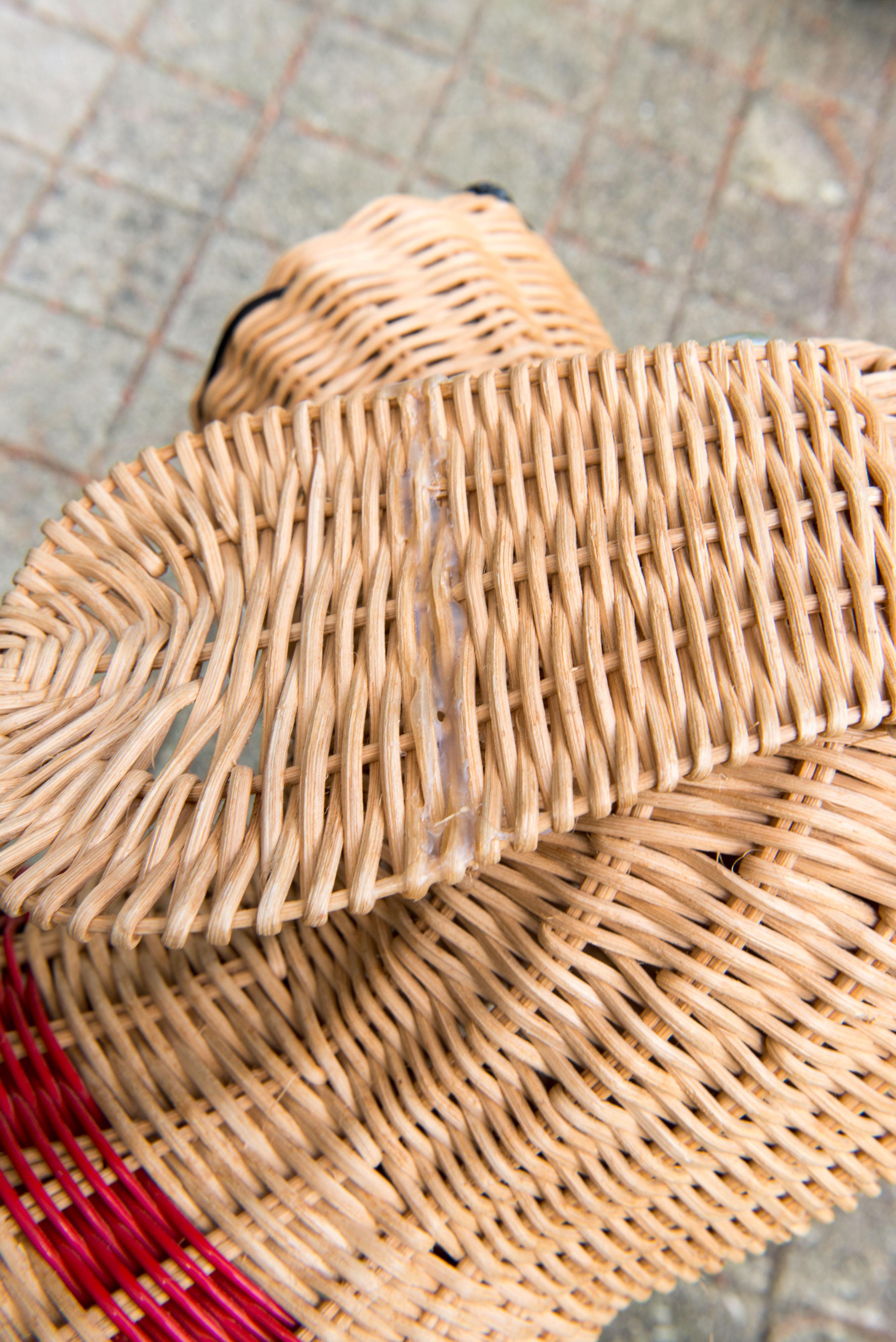 Wicker Dog Shaped Basket For Sale 1