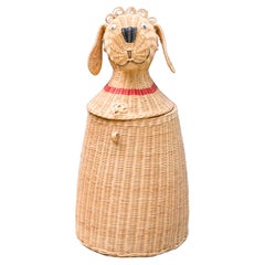 Wicker Dog Shaped Basket