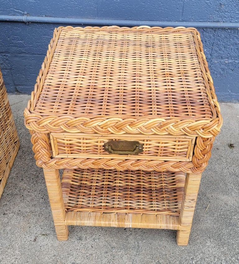 Wicker Dresser and Nightstand For Sale at 1stDibs