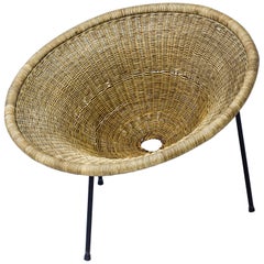 Wicker Easy Chair by Sven Staaf, Staaf & Almgren, Sweden, 1950s