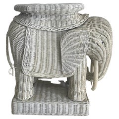 Used Wicker Elephant Cocktail Table