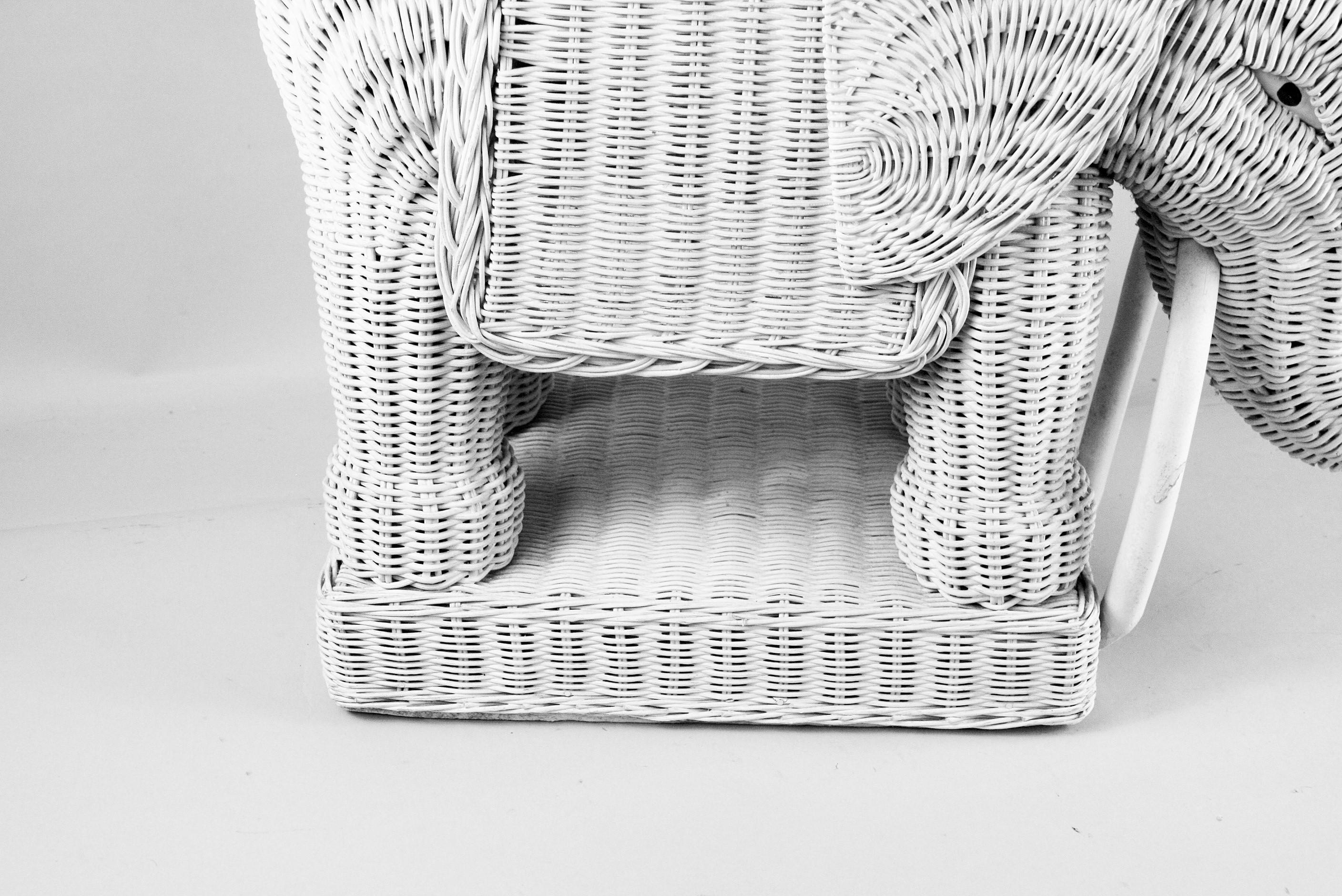 elephant wicker table