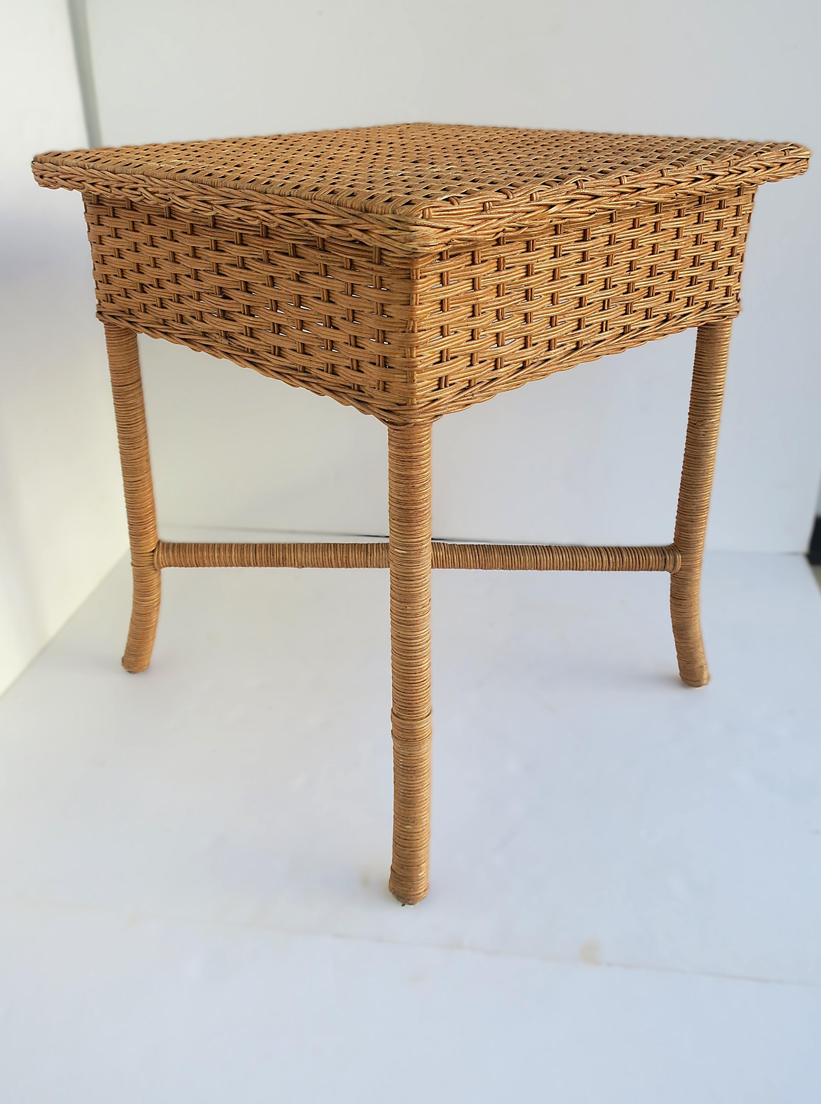 Wicker End Table For Sale 8