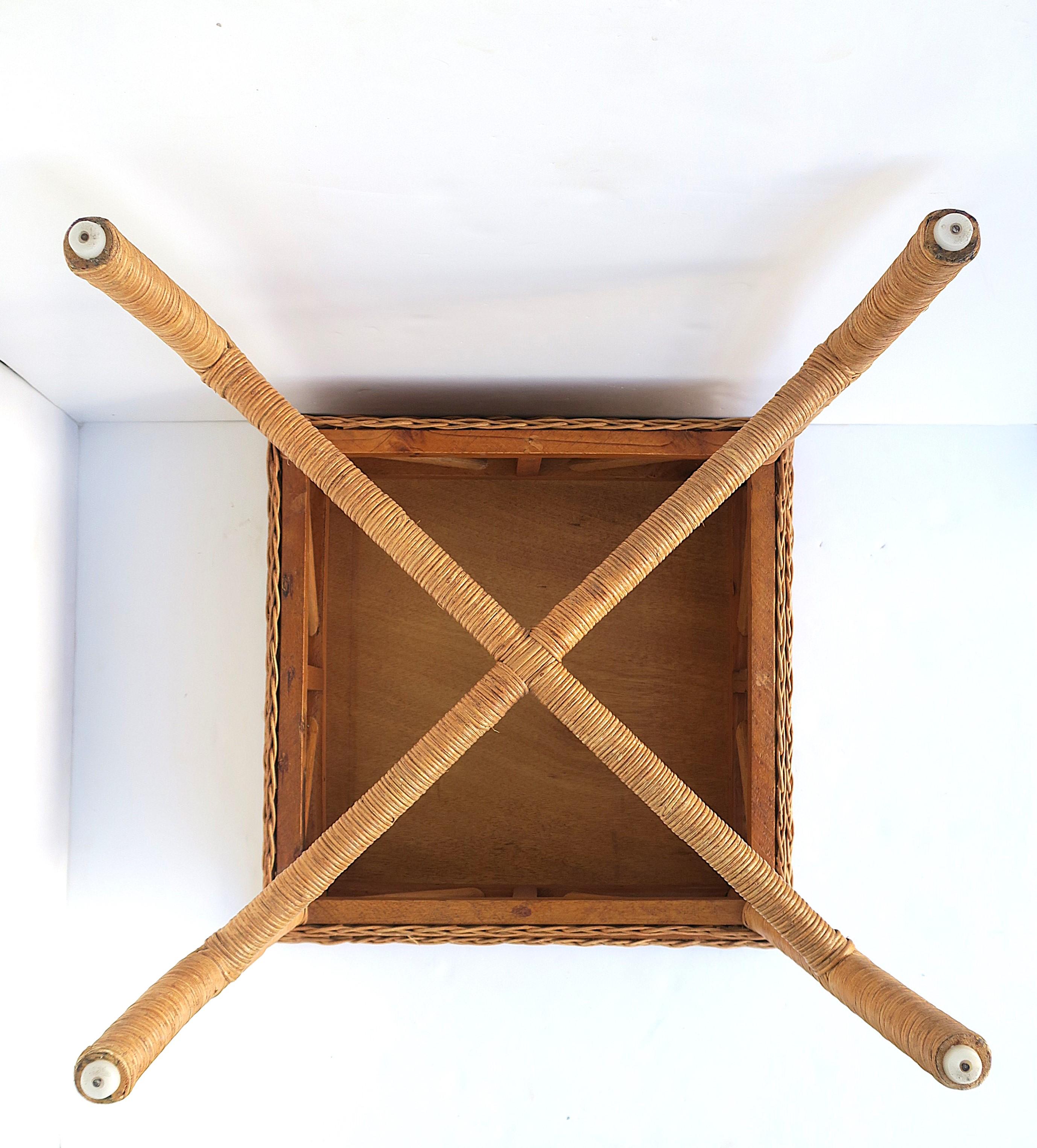Wicker End Table For Sale 14