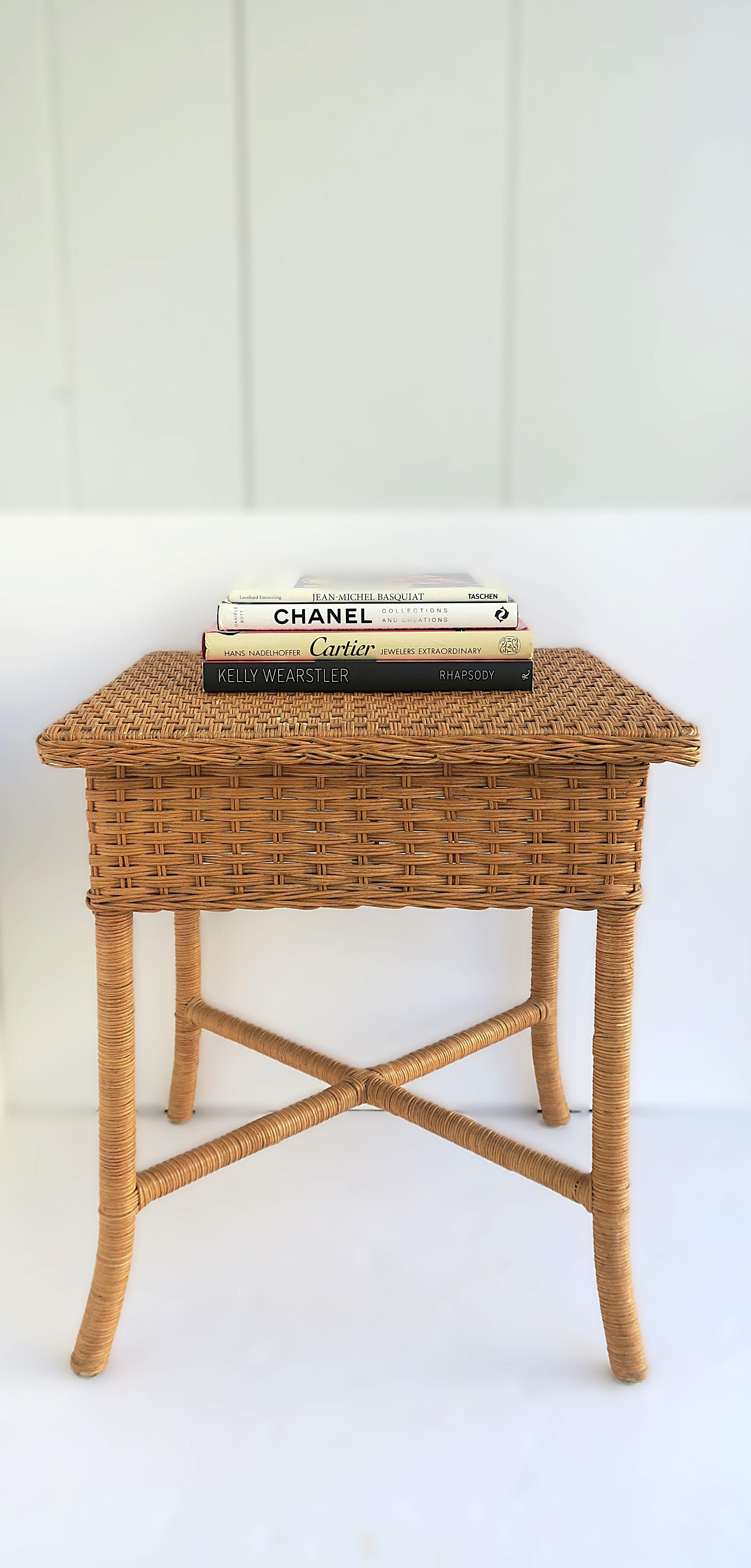 Wicker End Table For Sale 2