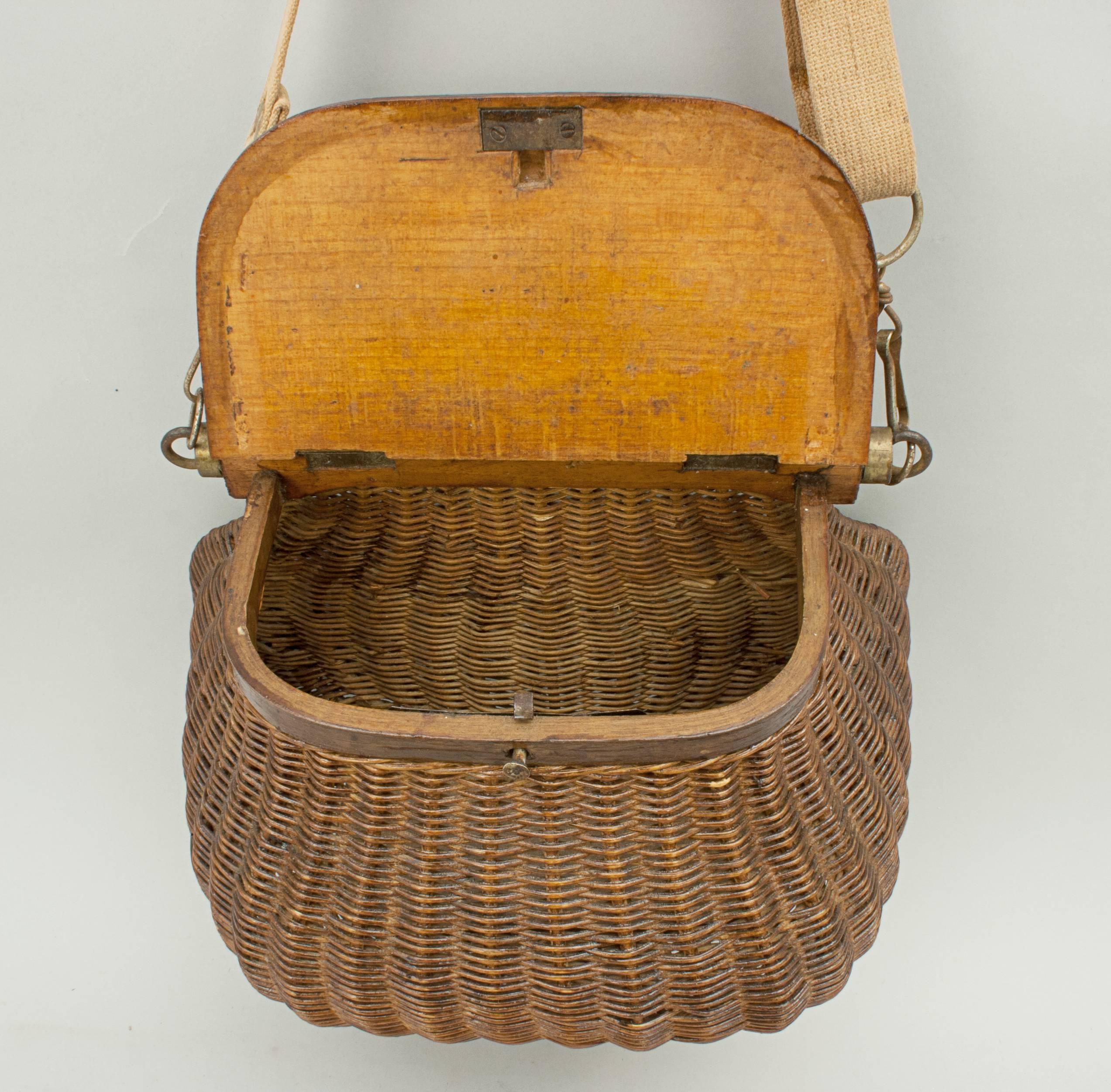English Wicker Fishing Creel