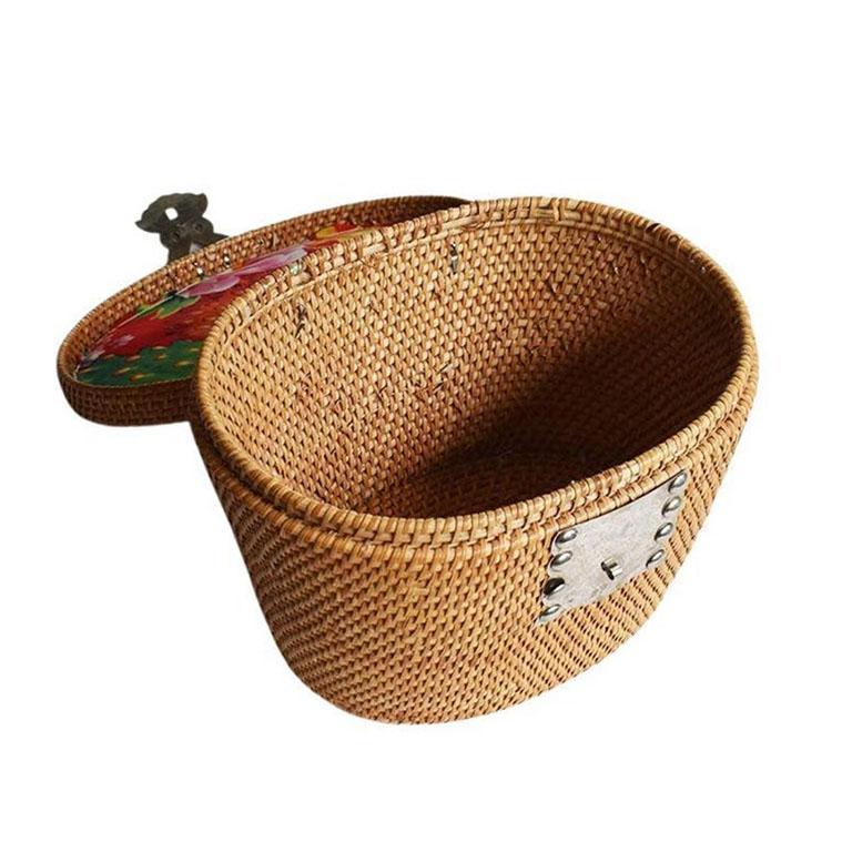 Wicker Fishing or Tea Basket with Handles Hong Kong, circa 1960 For