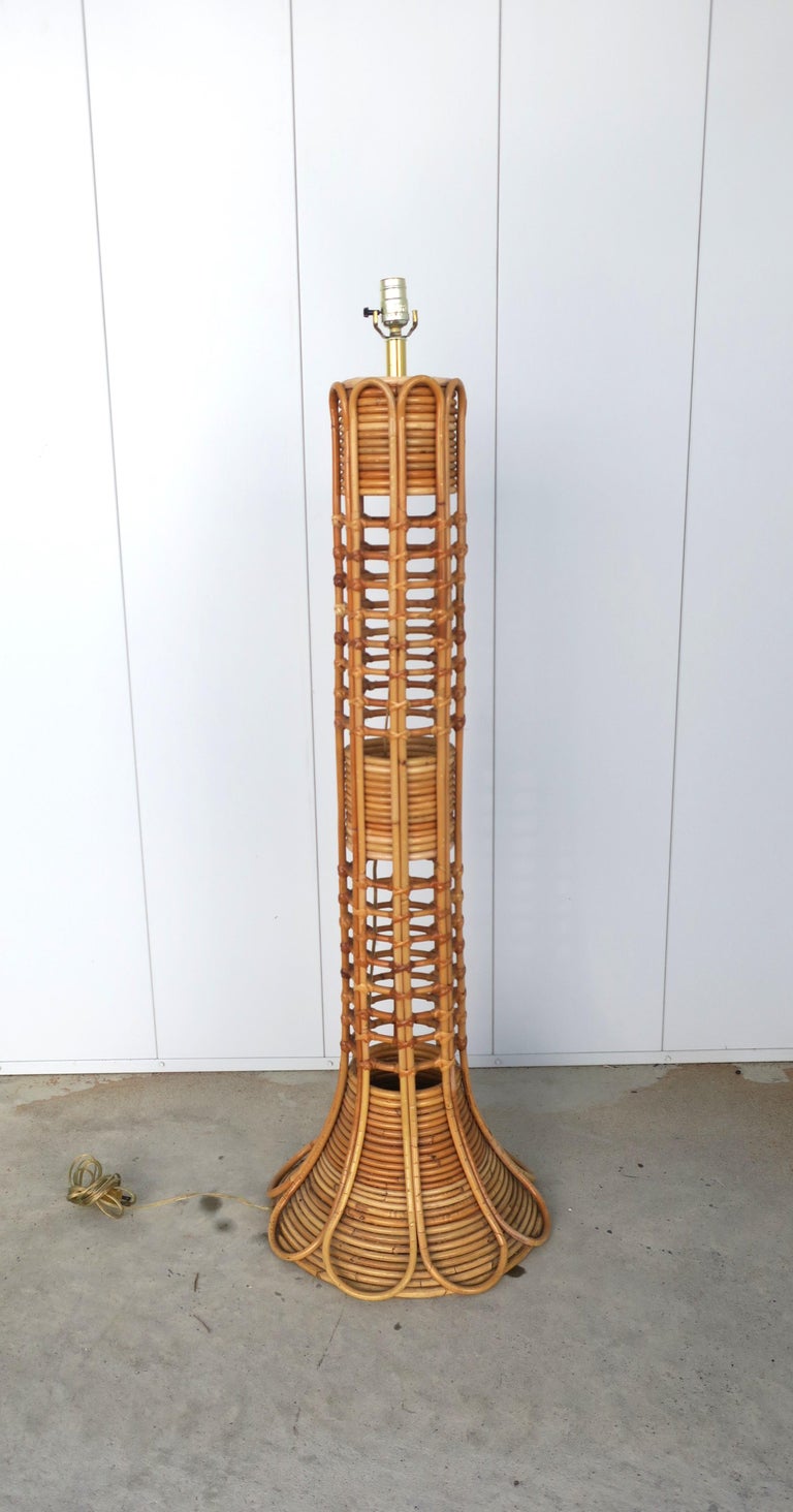 Wicker Floor Lamp For Sale at 1stDibs