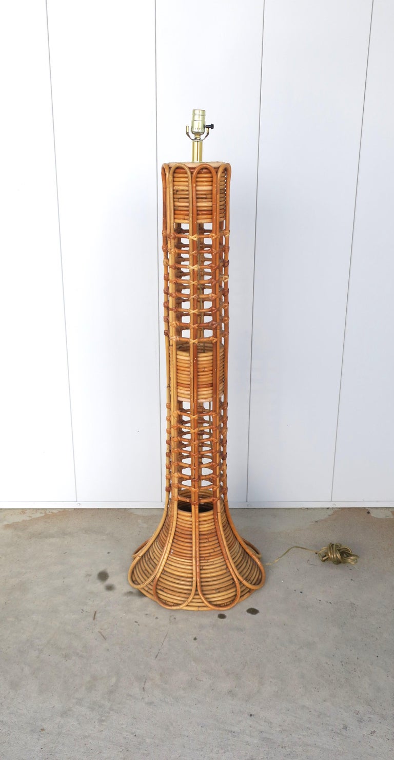 Wicker Floor Lamp For Sale at 1stDibs