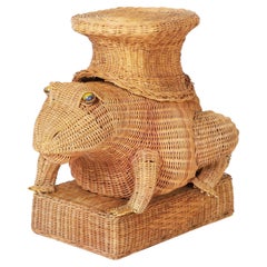 Wicker Frog Stand Seat or Table