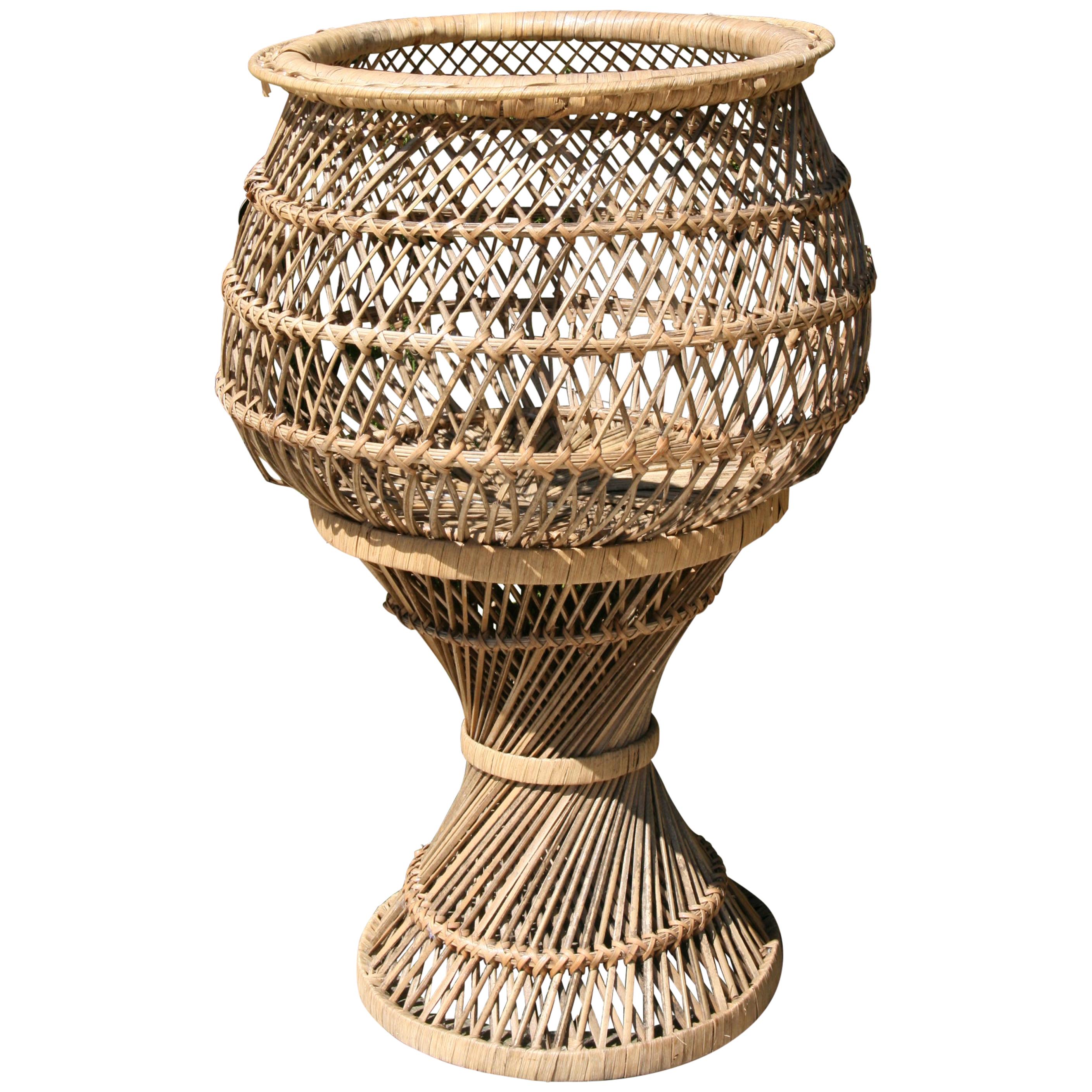 Wicker Garden Plant Stand