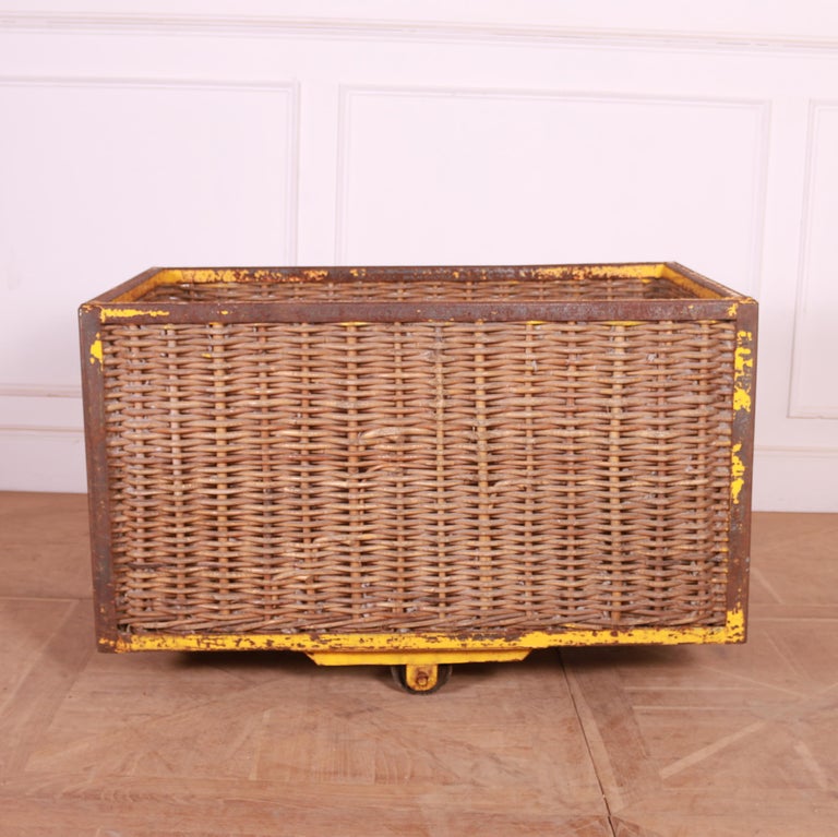 Wicker Log Basket For Sale at 1stDibs