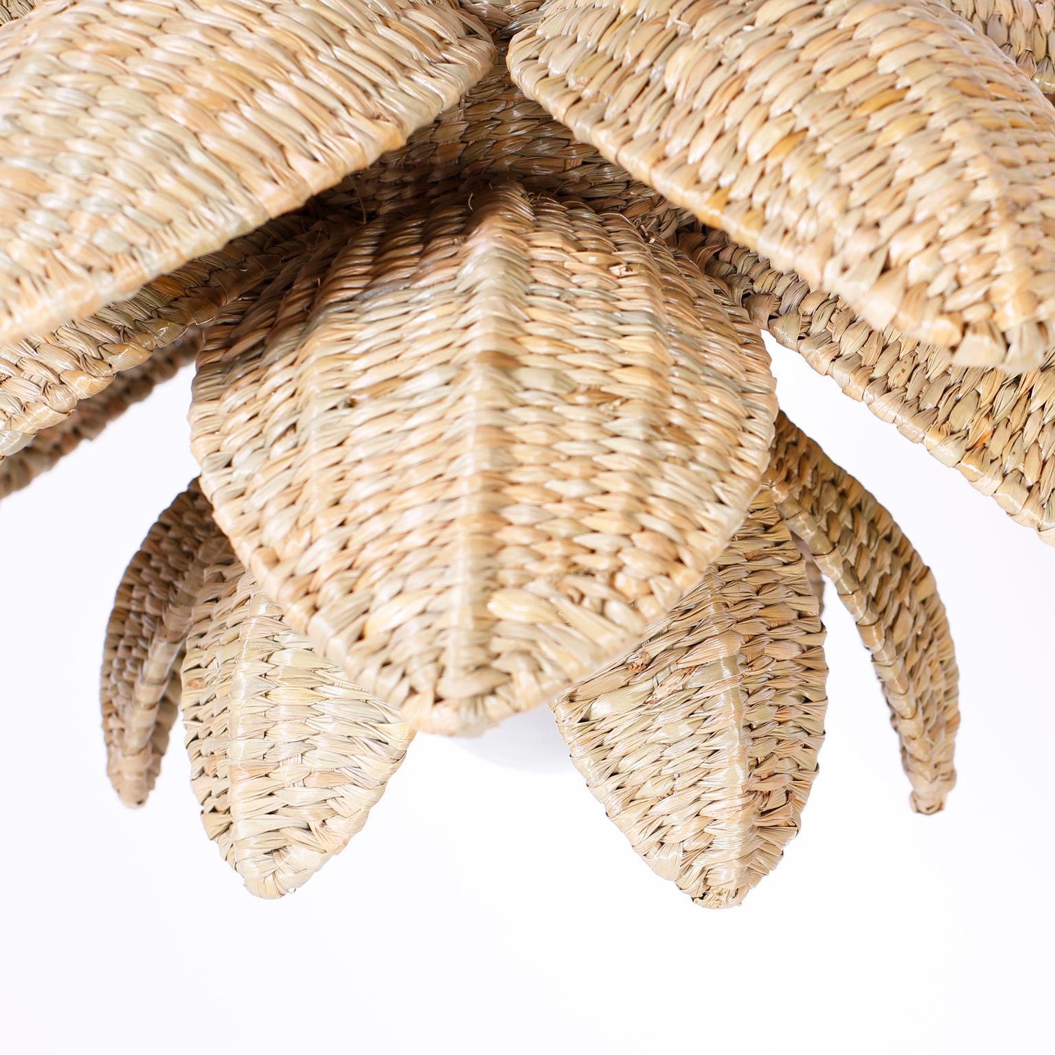 wicker light fixture