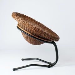 Wicker Lounge Chair by Arnold Bueno de Mesquita for Rohé Noordwolde, 1960s
