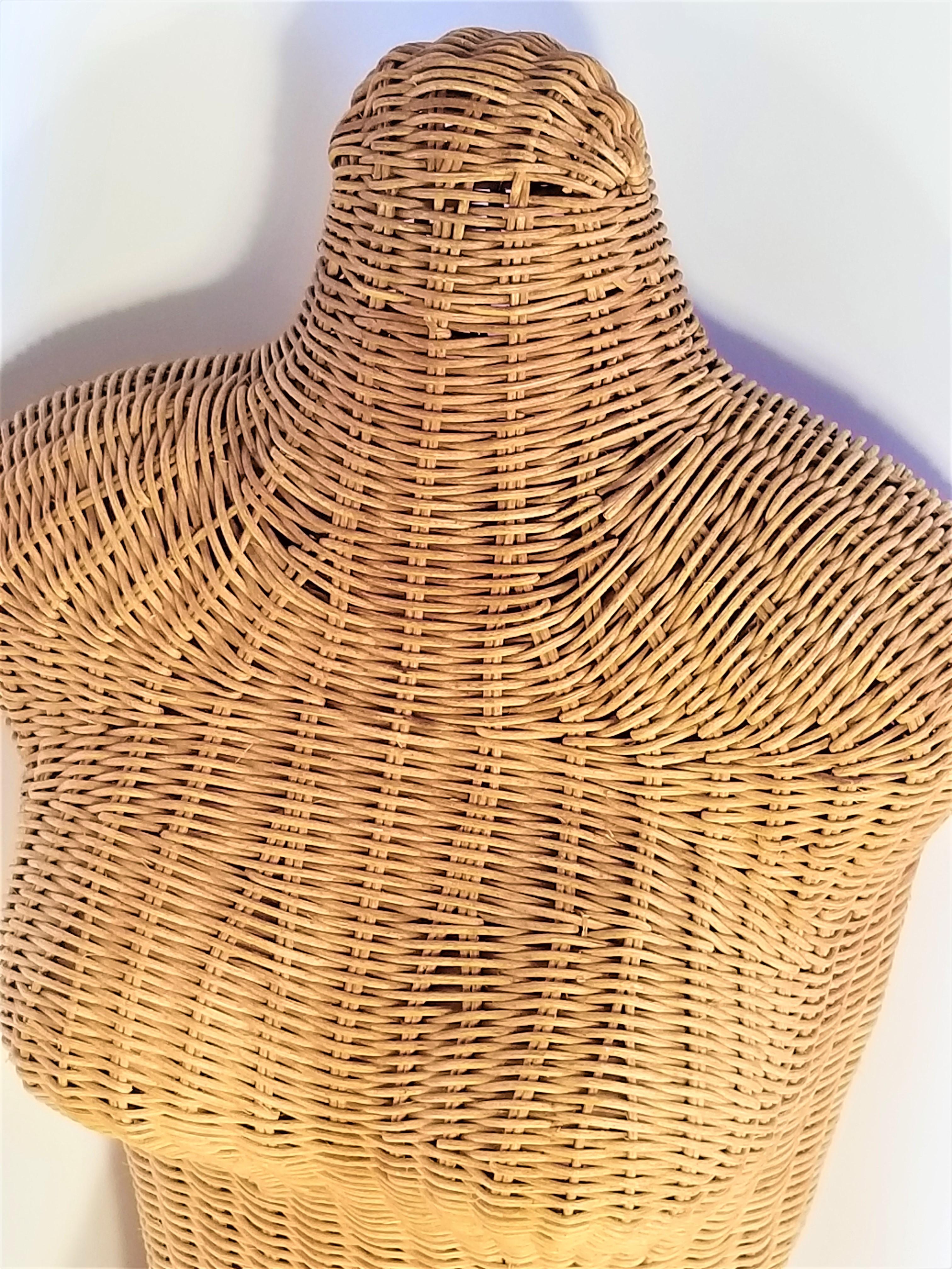 Wicker Mannequin 1960s 1970s Midcentury 4